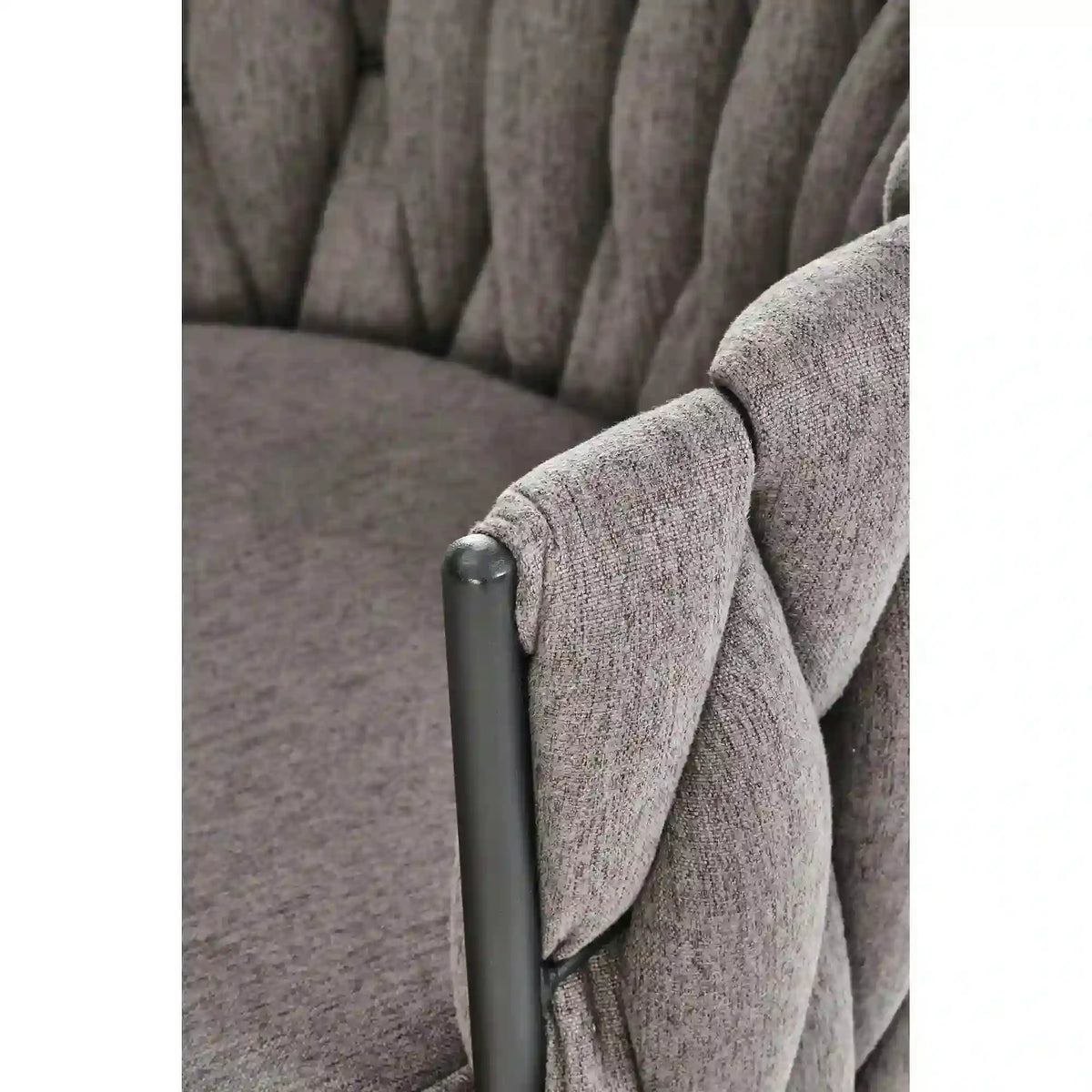 Scaun bar textil H125, gri - Nea 15, stofa clasica/otel, 53x54x90/105 cm