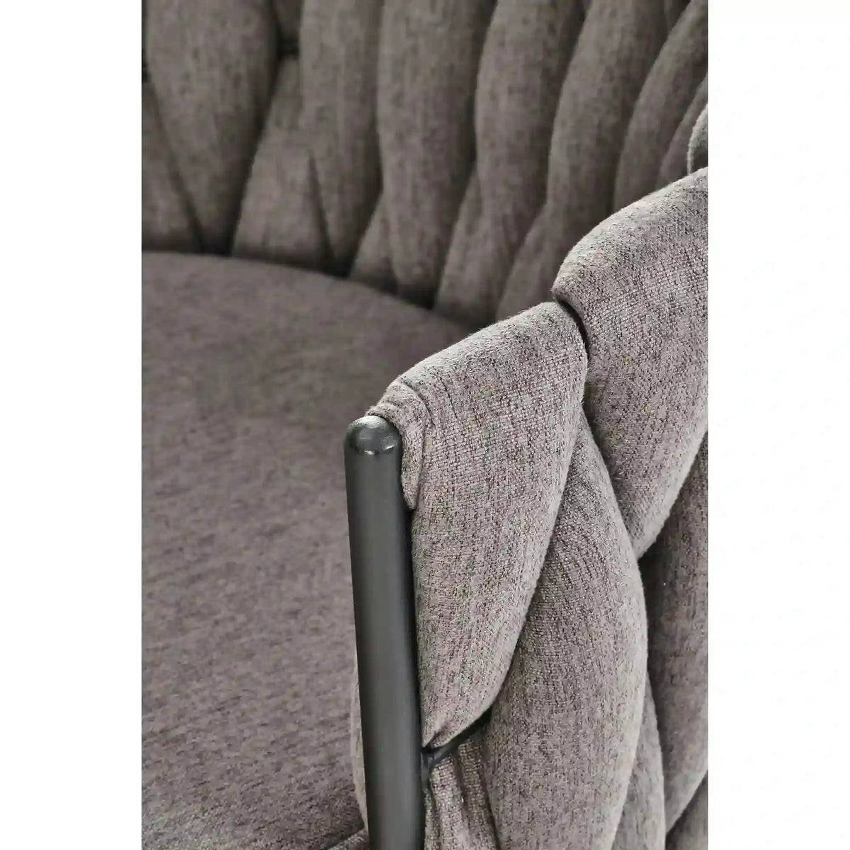Scaun bar textil H125, gri - Nea 15, stofa clasica/otel, 53x54x90/105 cm