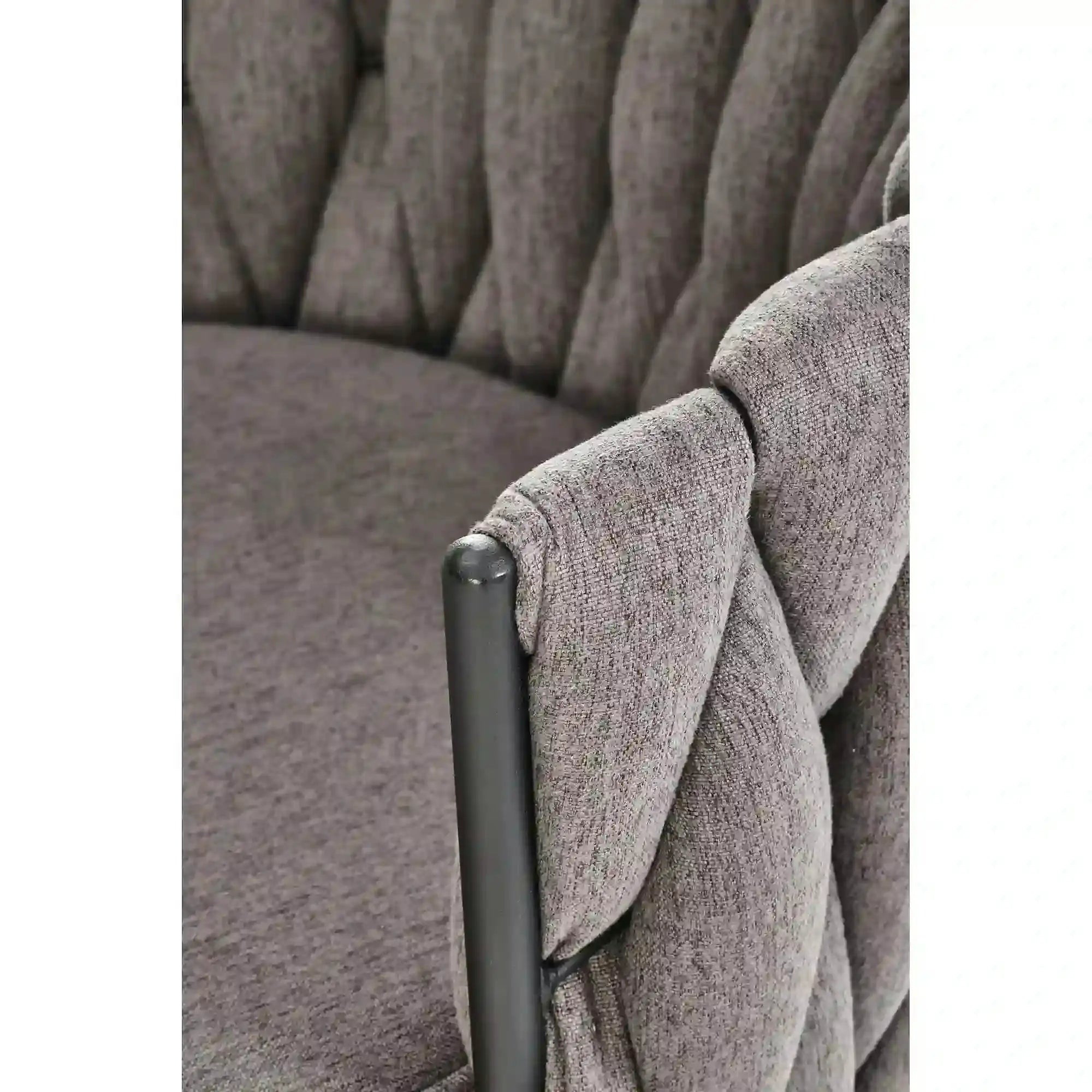 Scaun bar textil H125, gri - Nea 15, stofa clasica/otel, 53x54x90/105 cm