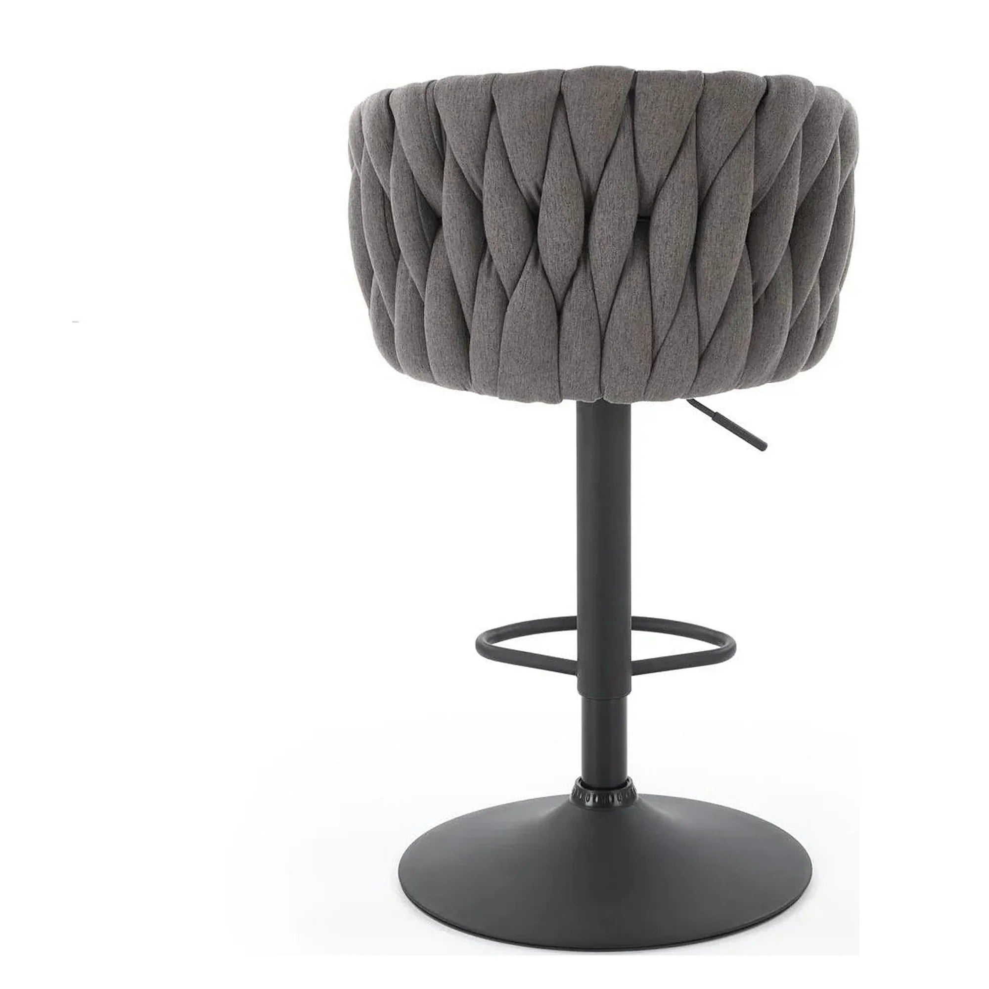 Scaun bar textil H125, gri - Nea 15, stofa clasica/otel, 53x54x90/105 cm
