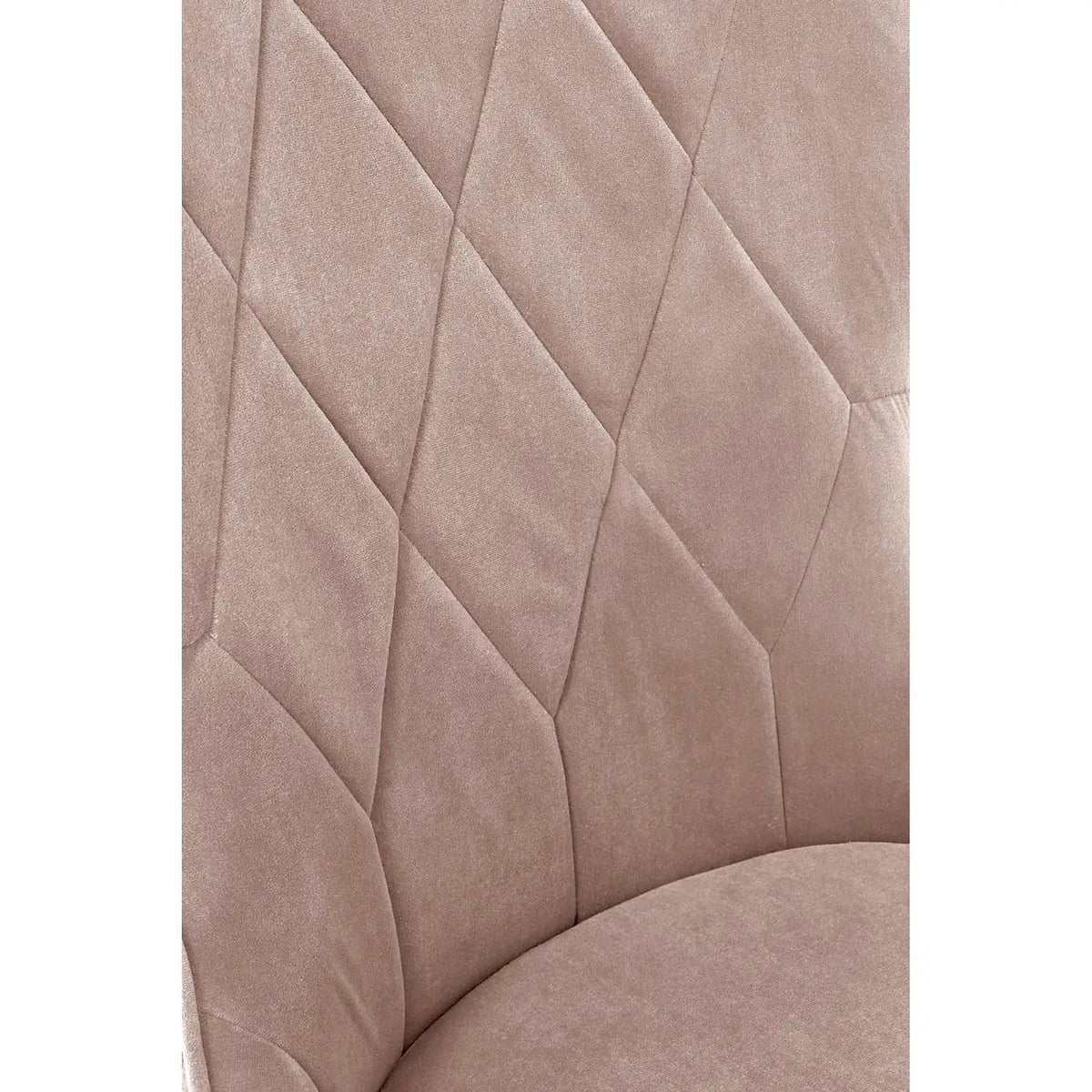 Scaun bej tapitat K366, stofa catifelata/metal, 52x58x92 cm