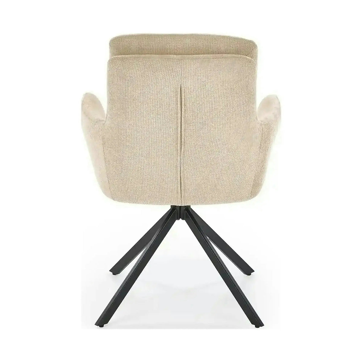 Scaun bej tapitat K536, stofa clasica/metal, 62x68x85 cm