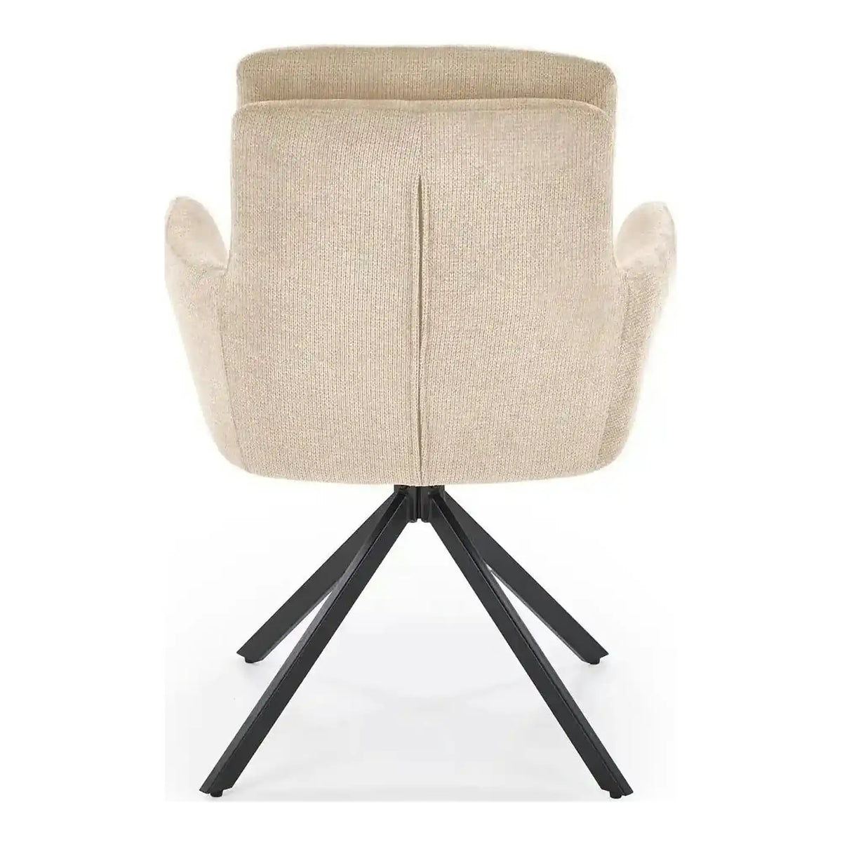Scaun bej tapitat K536, stofa clasica/metal, 62x68x85 cm