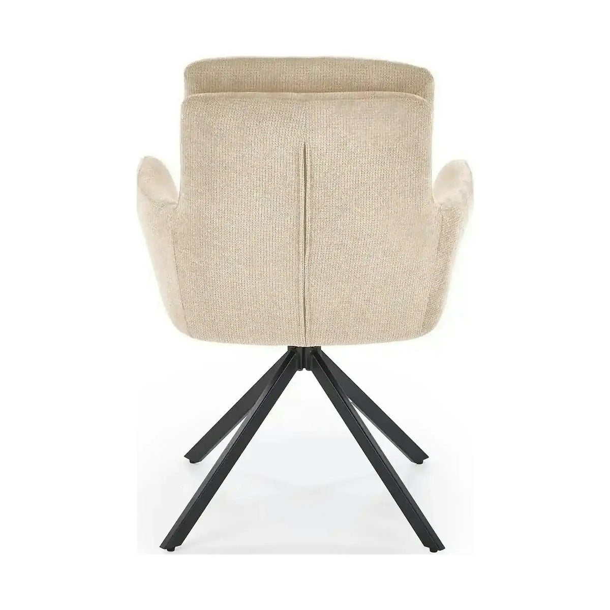 Scaun bej tapitat K536, stofa clasica/metal, 62x68x85 cm