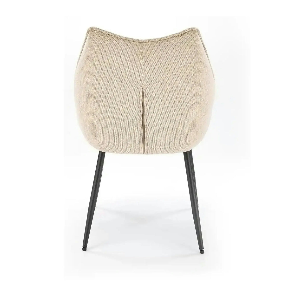 Scaun bej tapitat K543, stofa clasica/metal, 55x60x87 cm