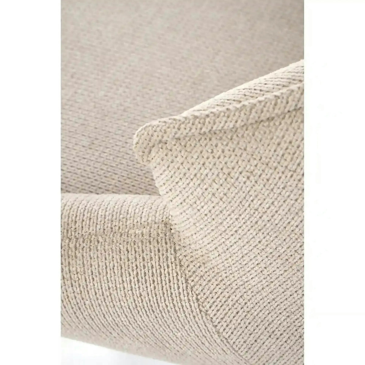 Scaun bej tapitat K543, stofa clasica/metal, 55x60x87 cm