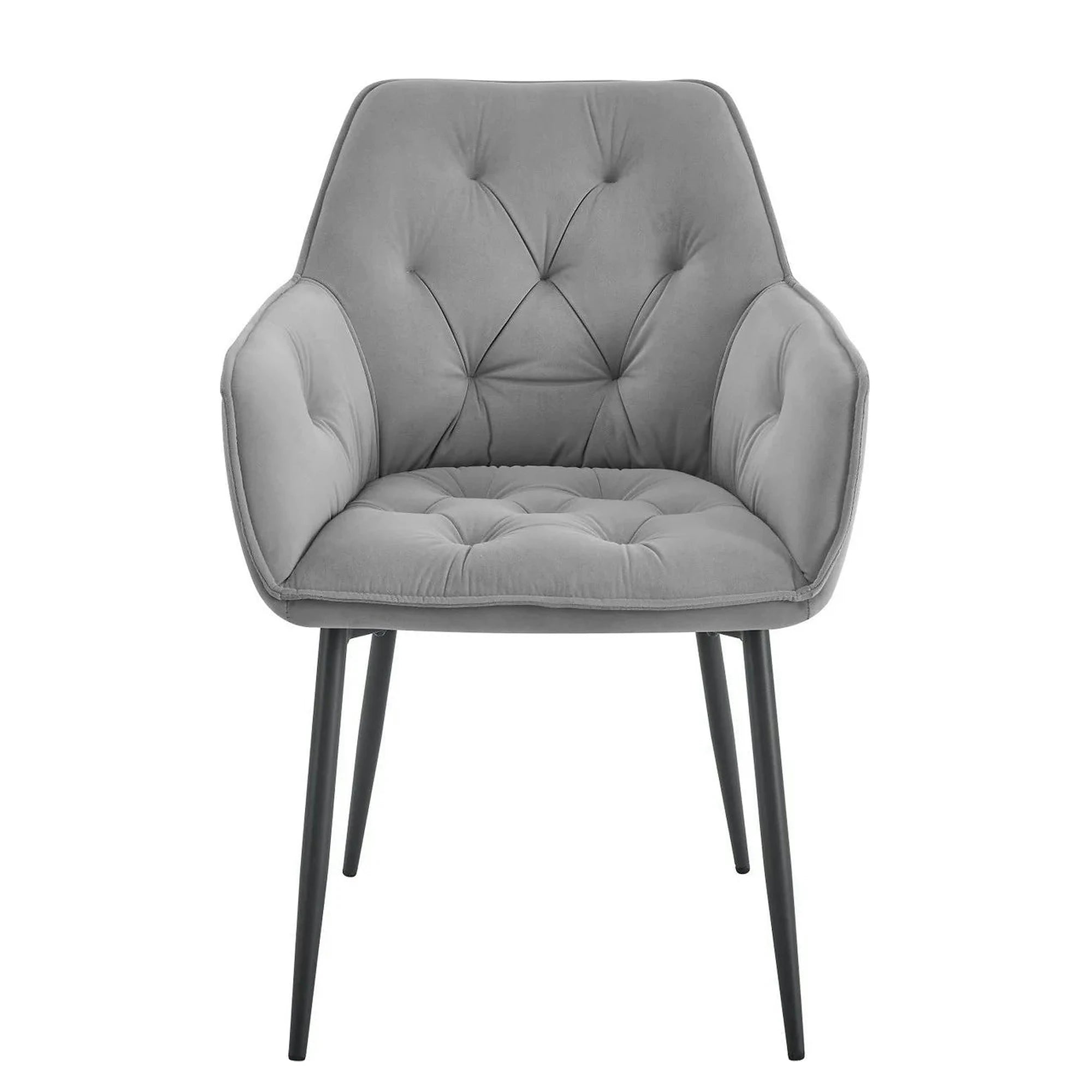 Scaun BEL NEW, gri deschis/negru, stofa catifelata/metal, 58x63x86 cm