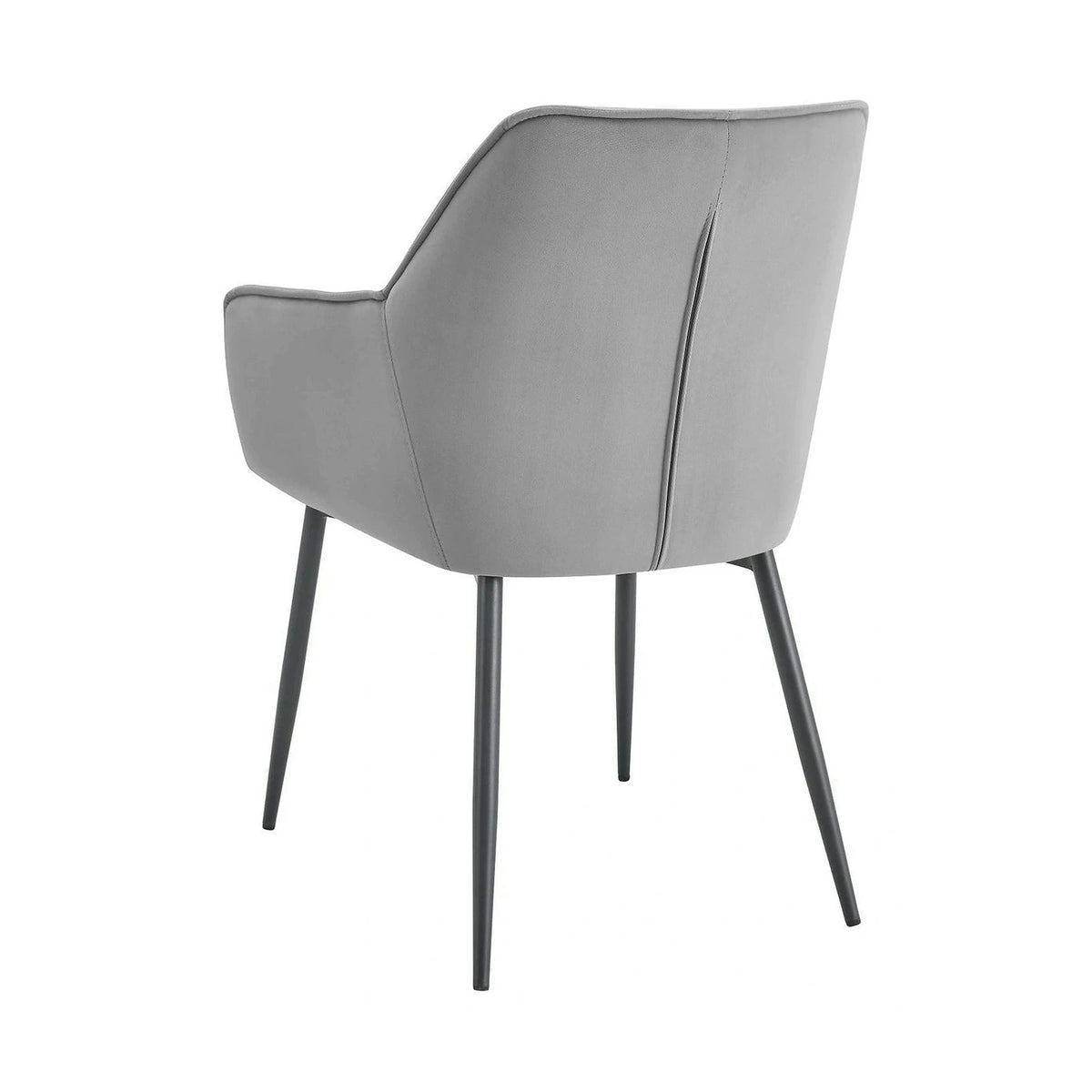 Scaun BEL NEW, gri deschis/negru, stofa catifelata/metal, 58x63x86 cm