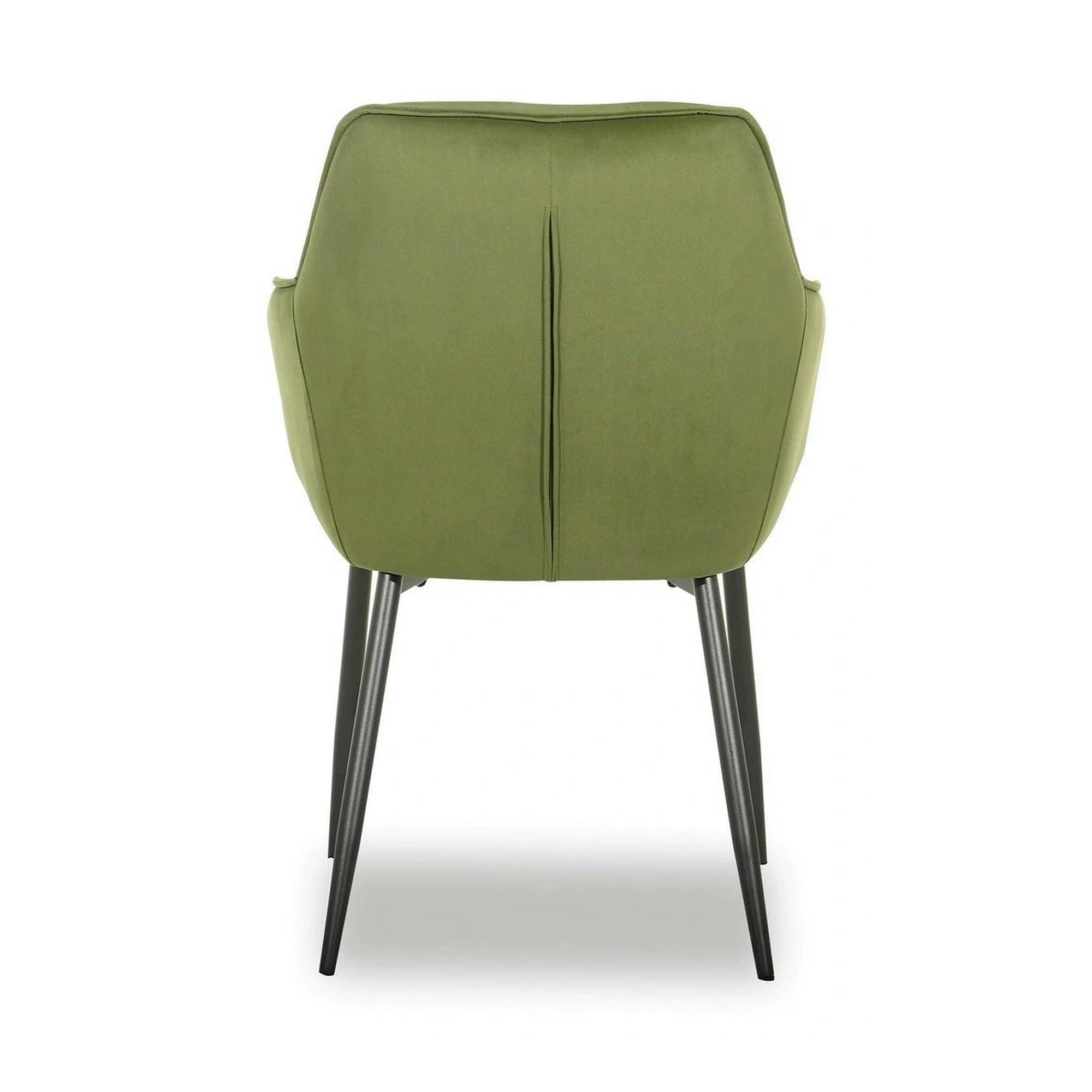 Scaun BEL NEW, verde/negru, stofa catifelata/metal, 58x63x86 cm