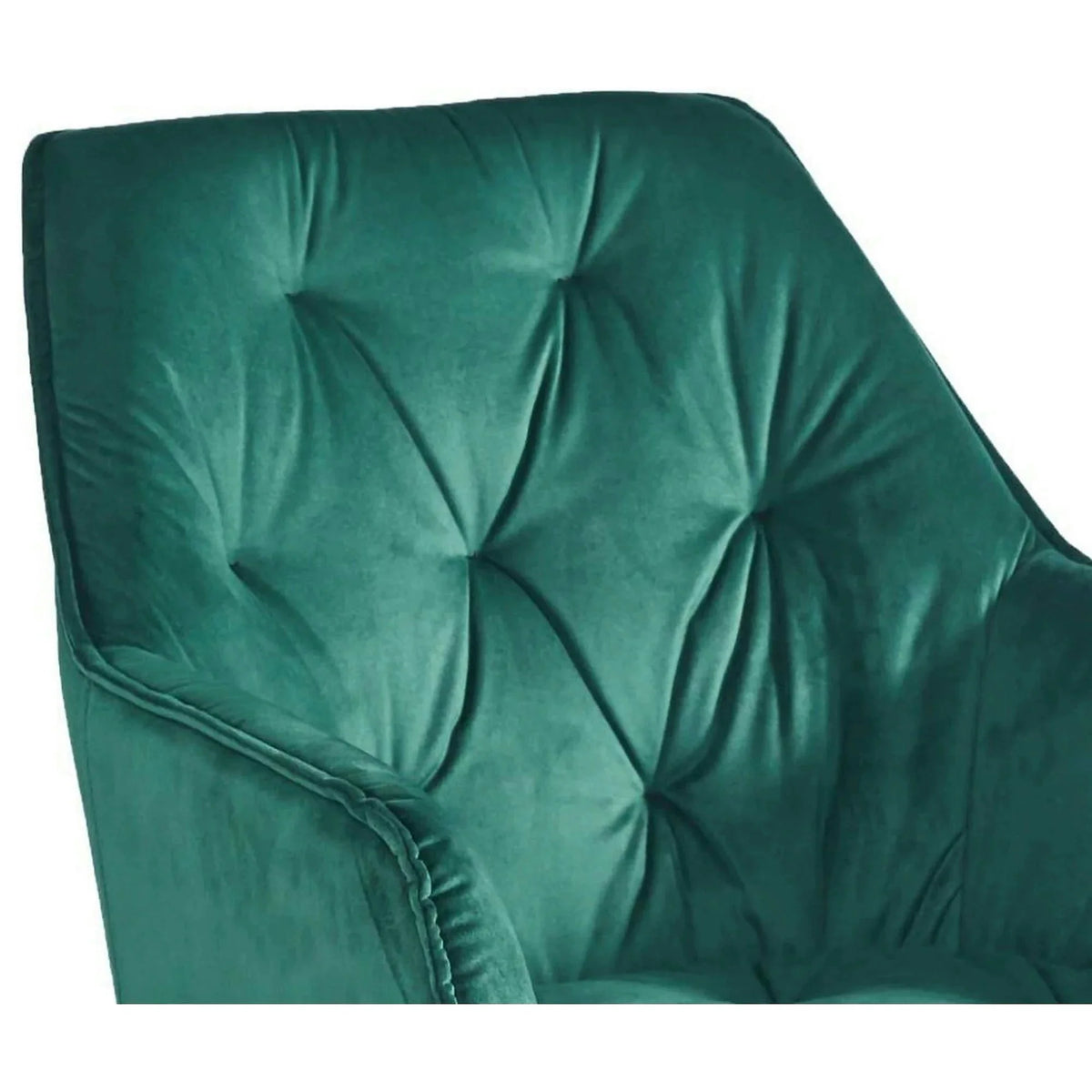 Scaun BEL, verde smarald/negru, stofa catifelata/metal, 58x63x86 cm