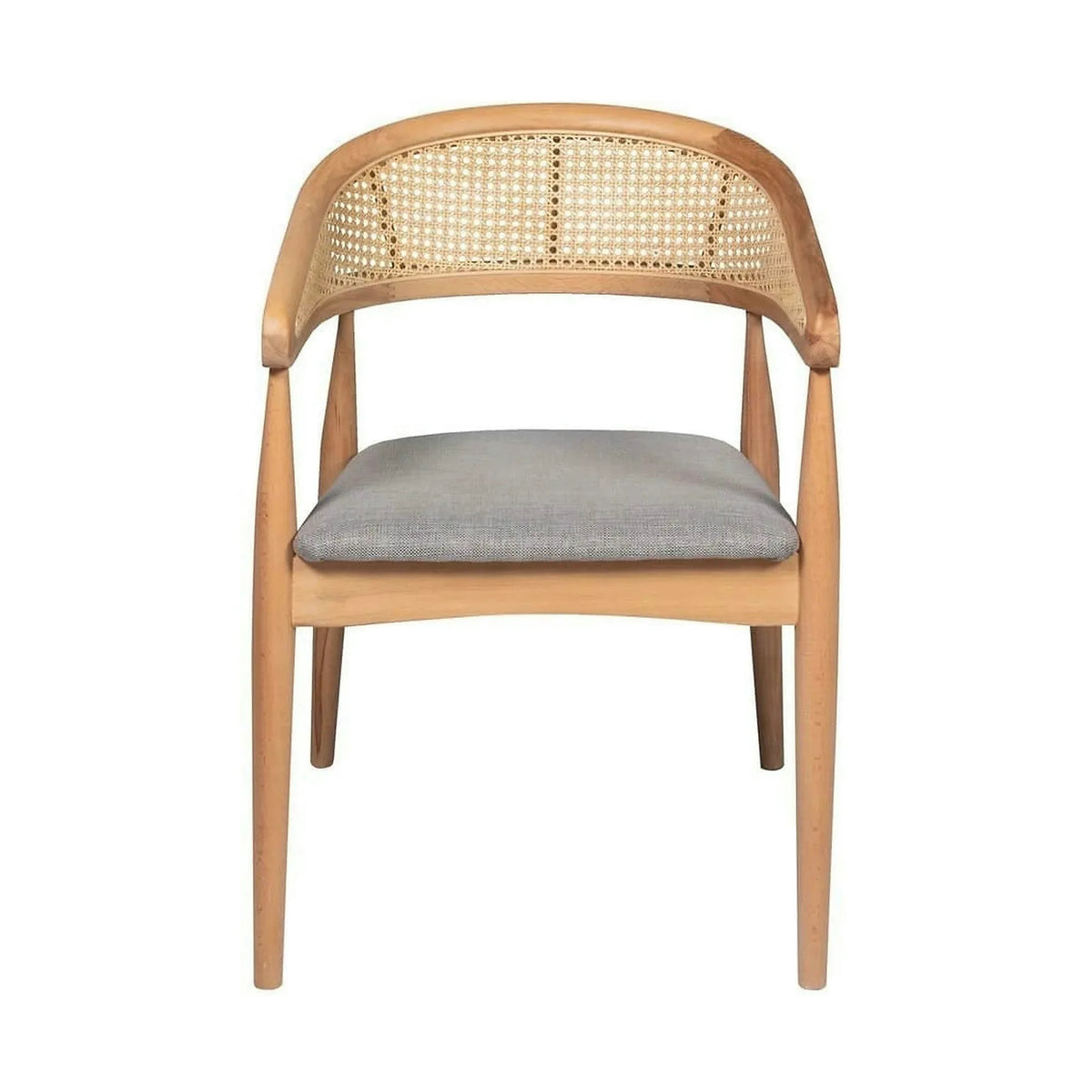 Scaun BELEN, gri/stejar, stofa clasica/lemn, 54x49x78 cm