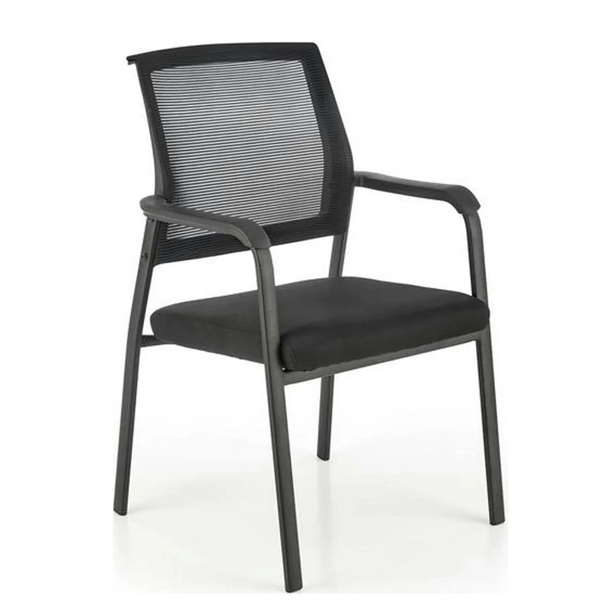 Scaun BERGEN, negru, stofa clasica/metal, 58x60x90 cm