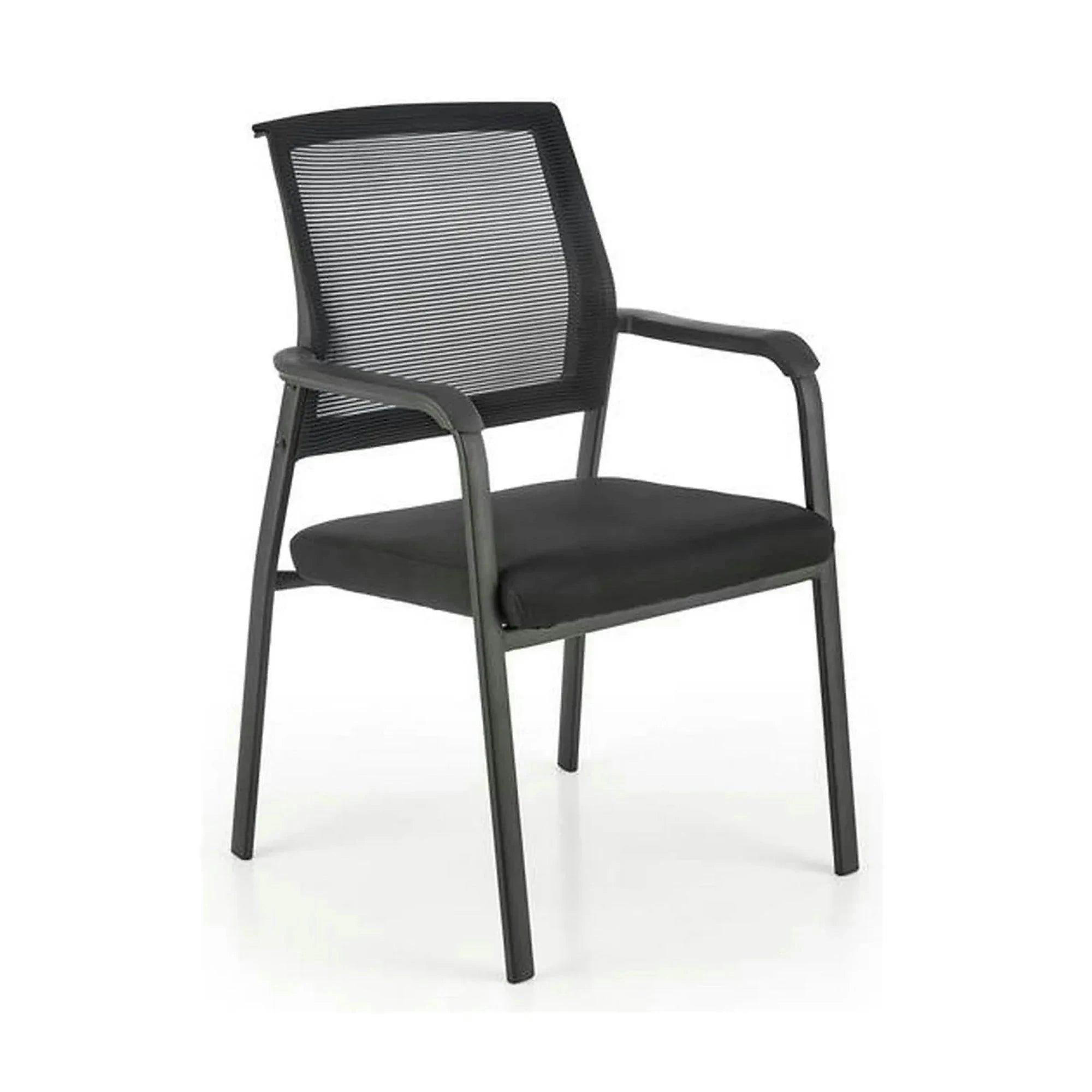 Scaun BERGEN, negru, stofa clasica/metal, 58x60x90 cm