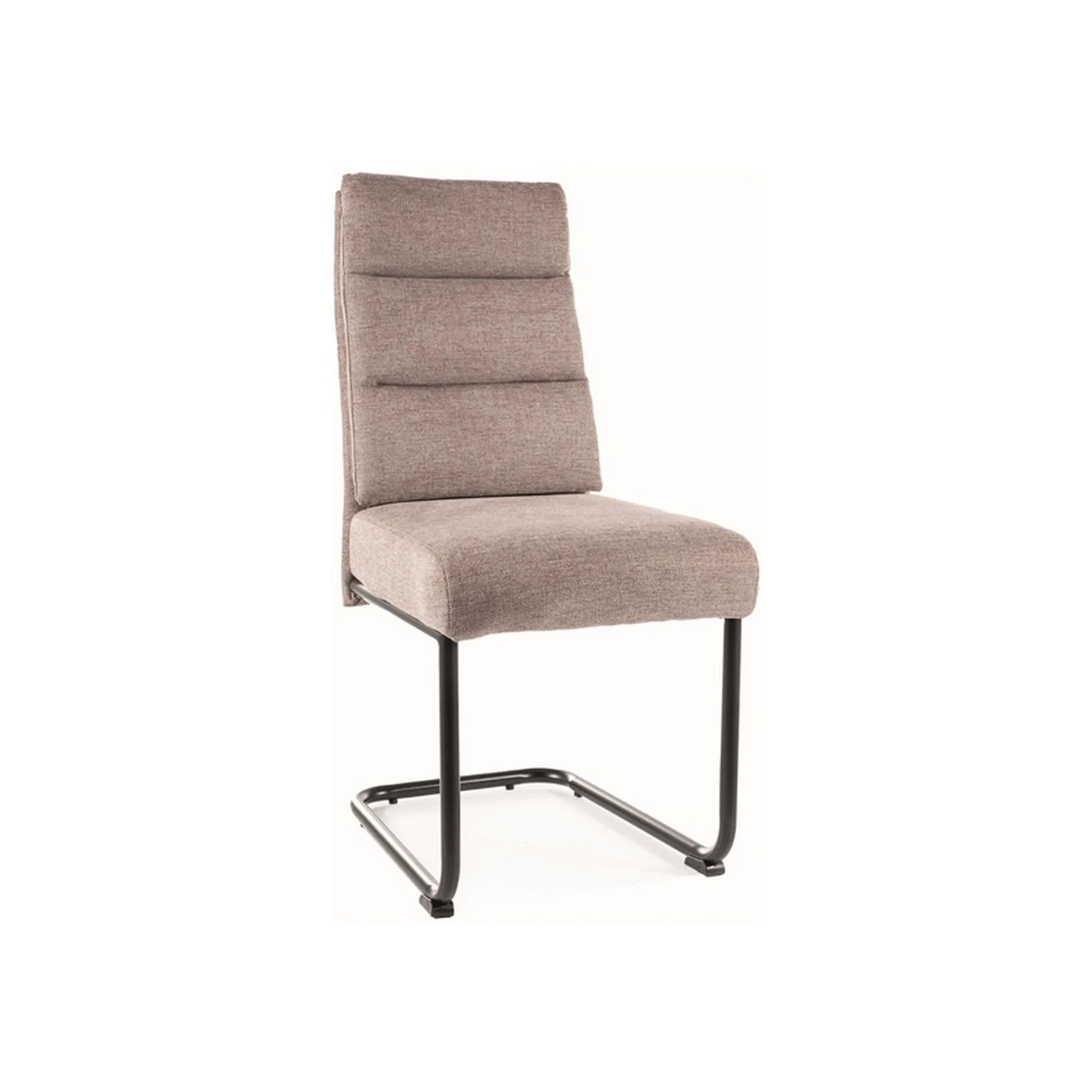 Scaun BERRY, bej/negru, stofa/metal, 44x44x97 cm