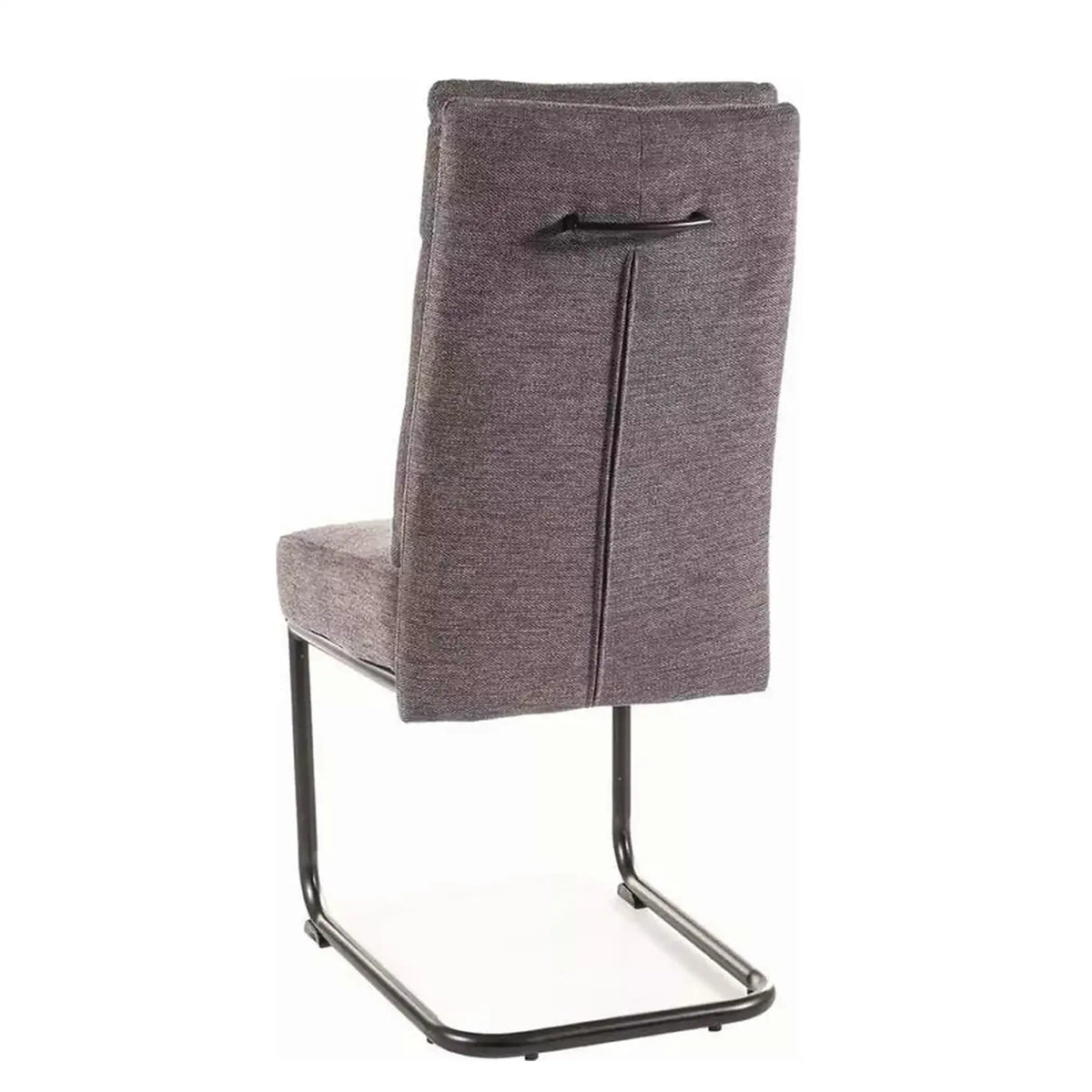 Scaun BERRY, gri inchis/negru, stofa/metal, 44x44x97 cm