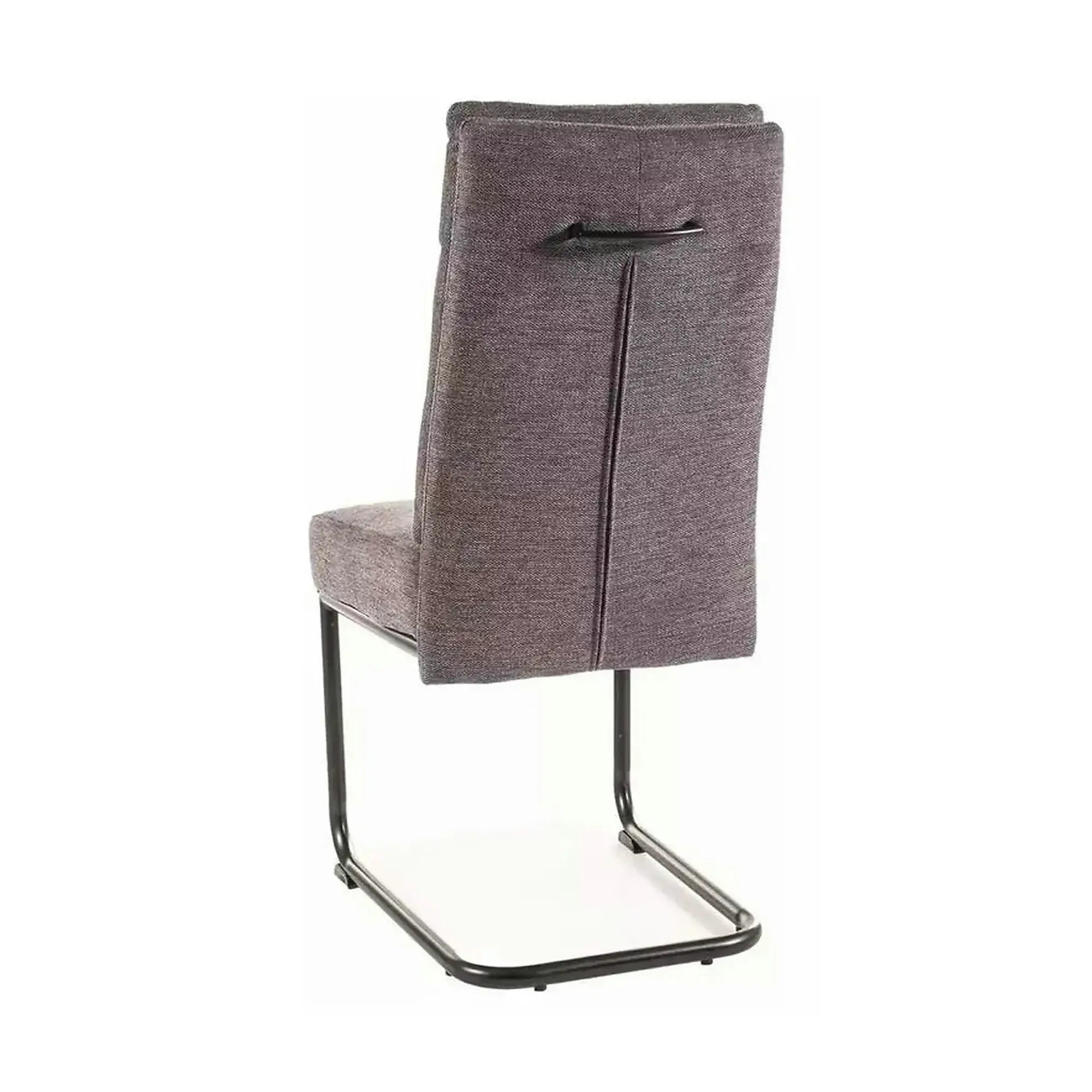 Scaun BERRY, gri inchis/negru, stofa/metal, 44x44x97 cm