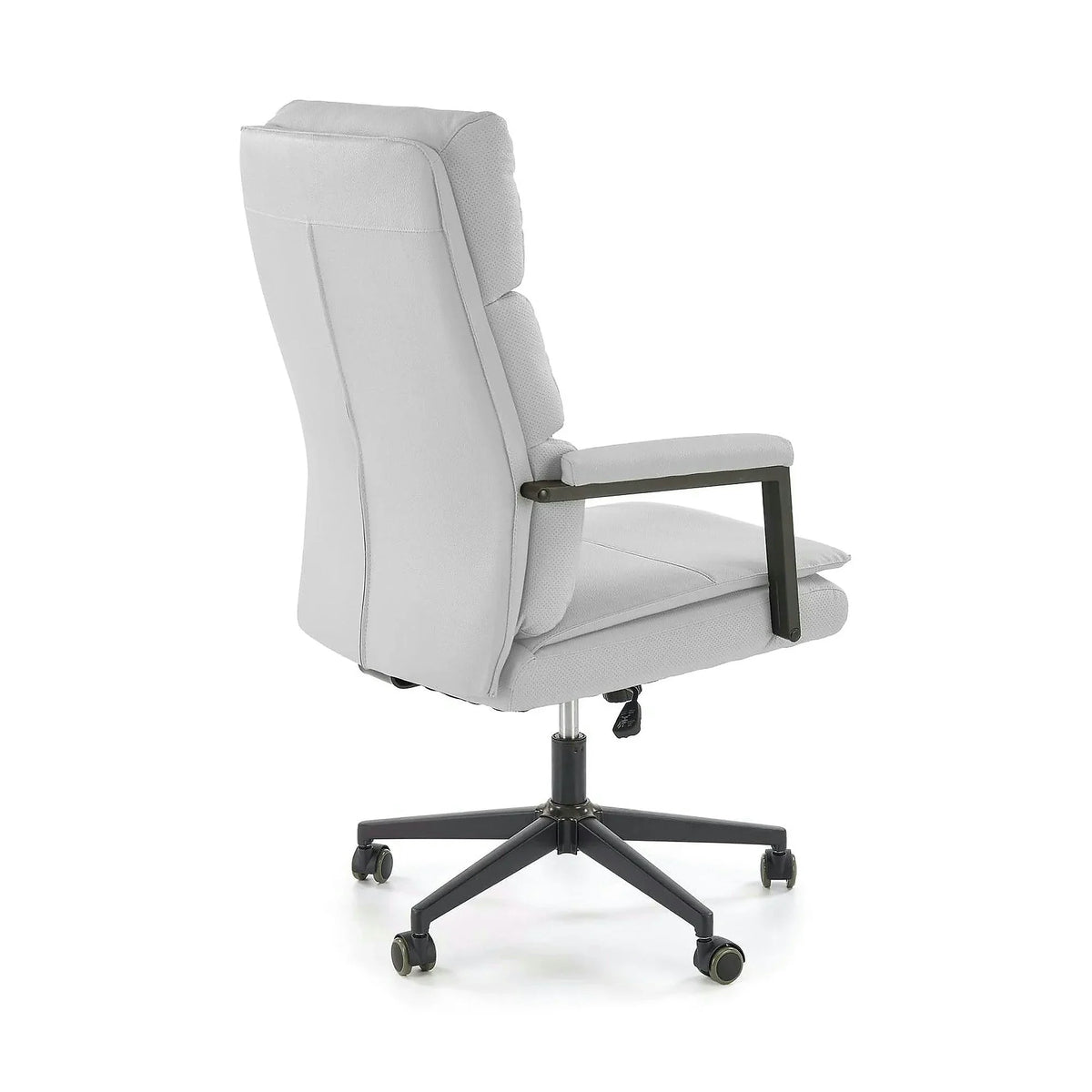 Scaun birou ADRIANO 2, gri deschis/negru, piele ecologica, 65x70x104/110 cm