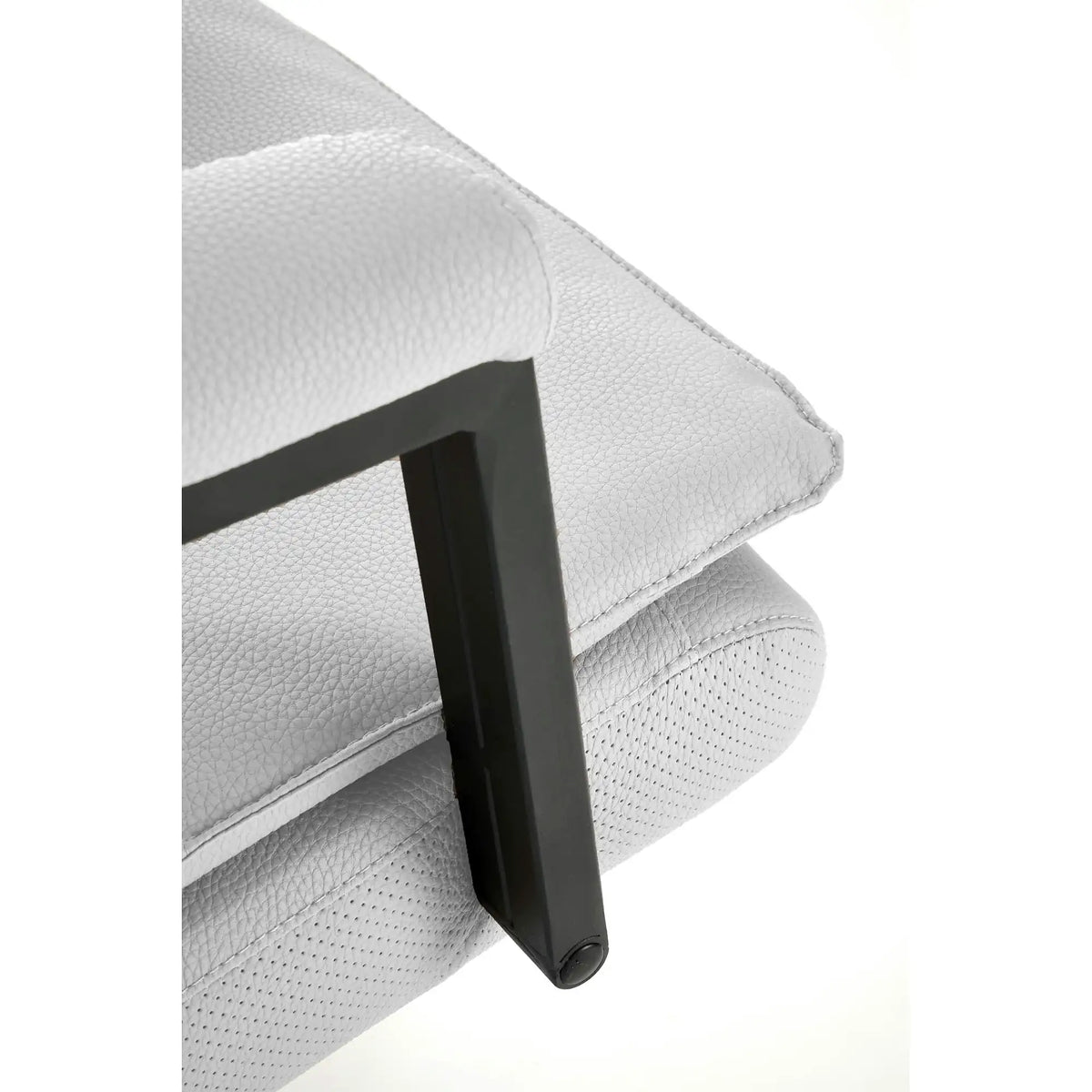 Scaun birou ADRIANO 2, gri deschis/negru, piele ecologica, 65x70x104/110 cm