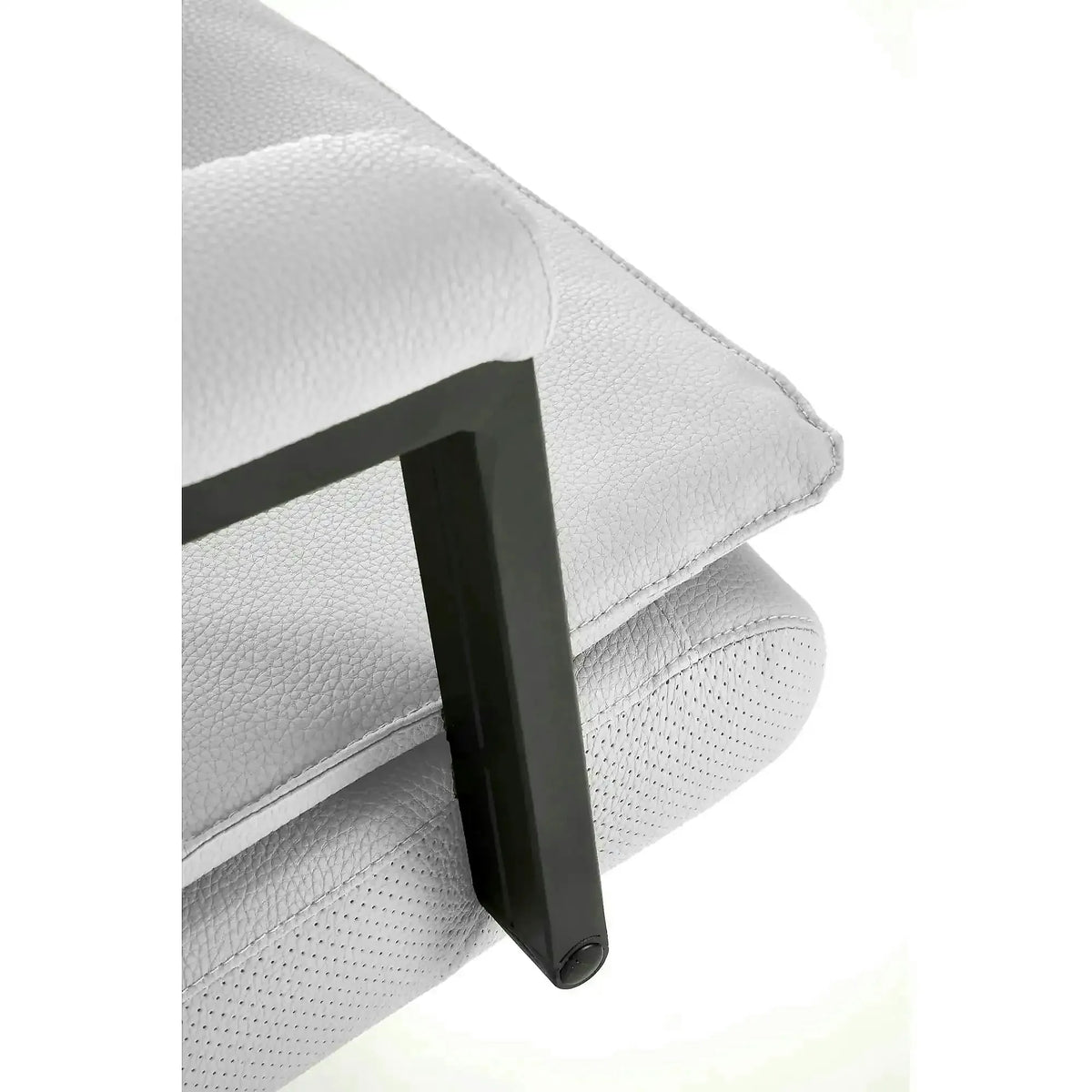 Scaun birou ADRIANO 2, gri deschis/negru, piele ecologica, 65x70x104/110 cm