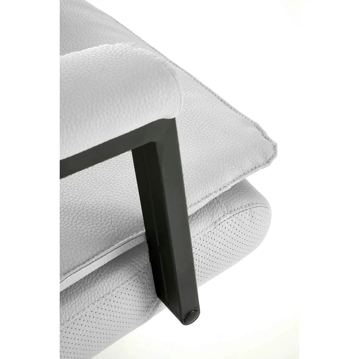 Scaun birou ADRIANO 2, gri deschis/negru, piele ecologica, 65x70x104/110 cm