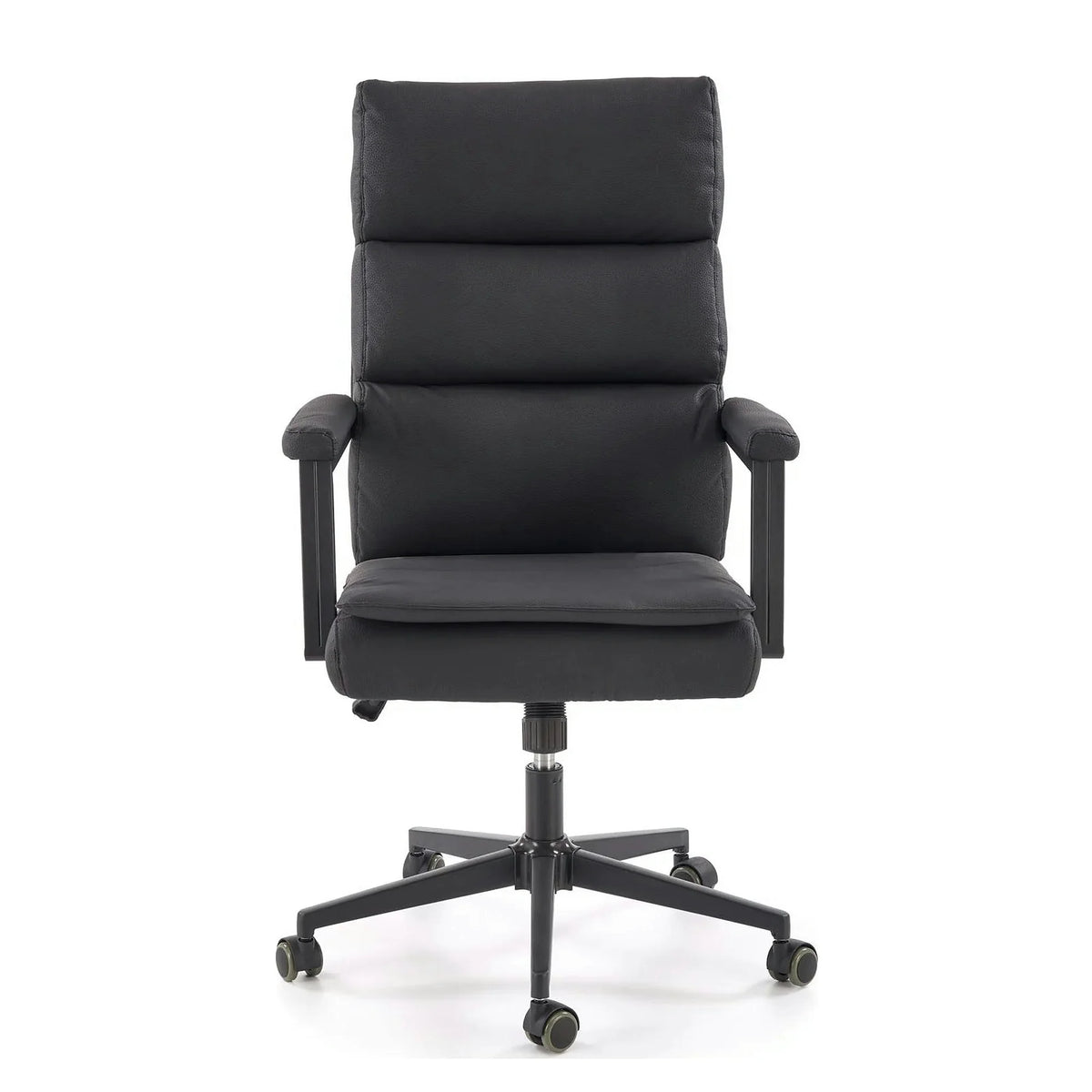 Scaun birou ADRIANO 2, negru, piele ecologica, 65x70x104-110 cm