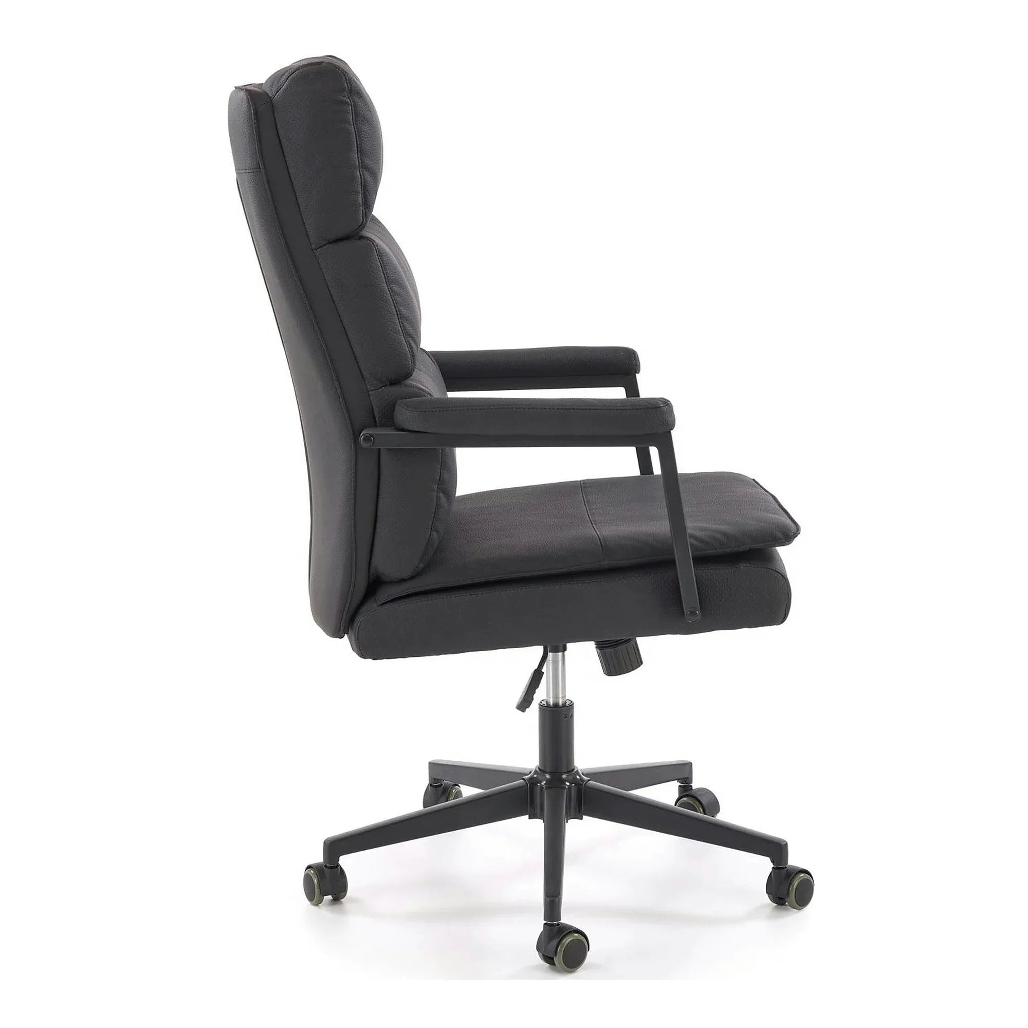 Scaun birou ADRIANO 2, negru, piele ecologica, 65x70x104-110 cm