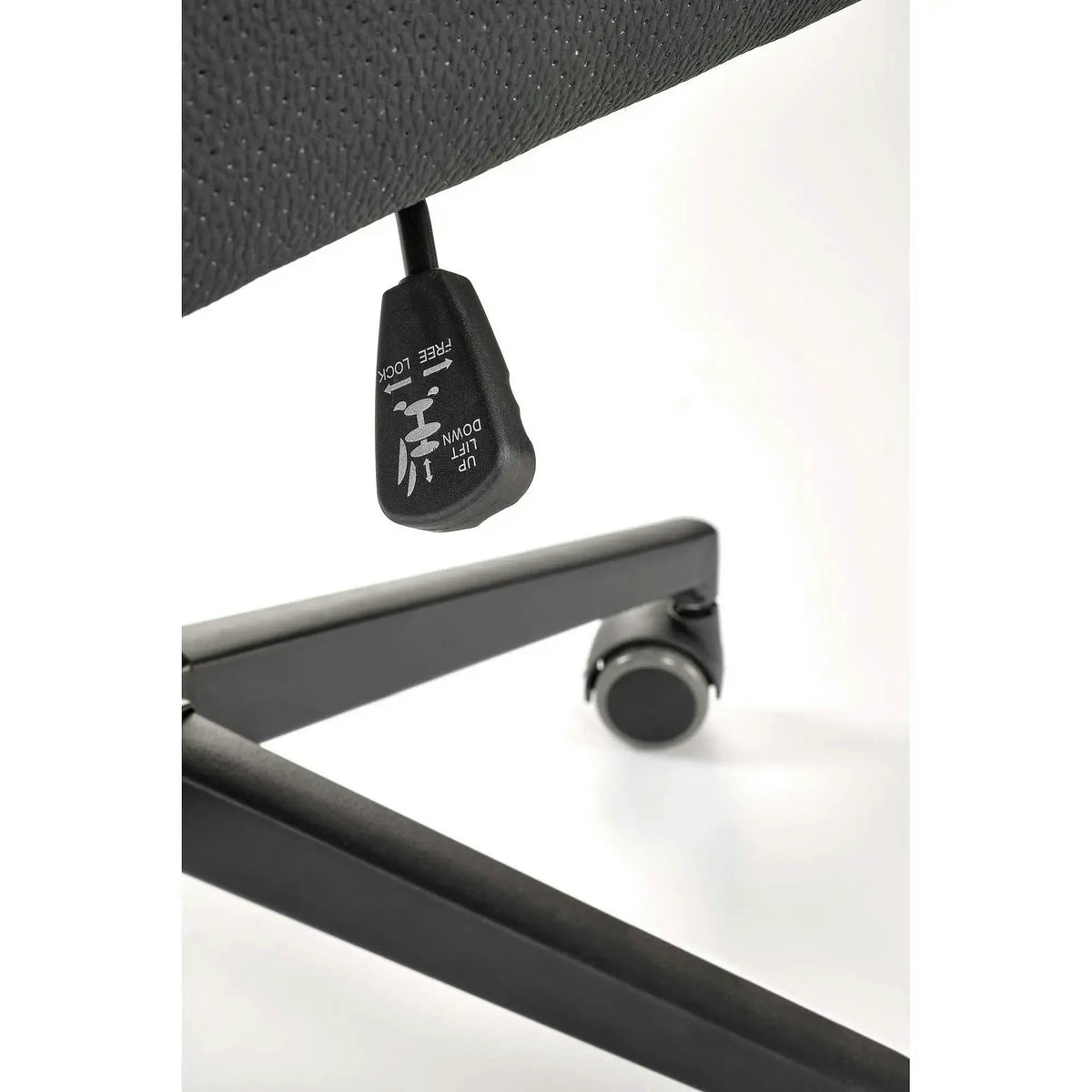 Scaun birou ADRIANO 2, negru, piele ecologica, 65x70x104-110 cm