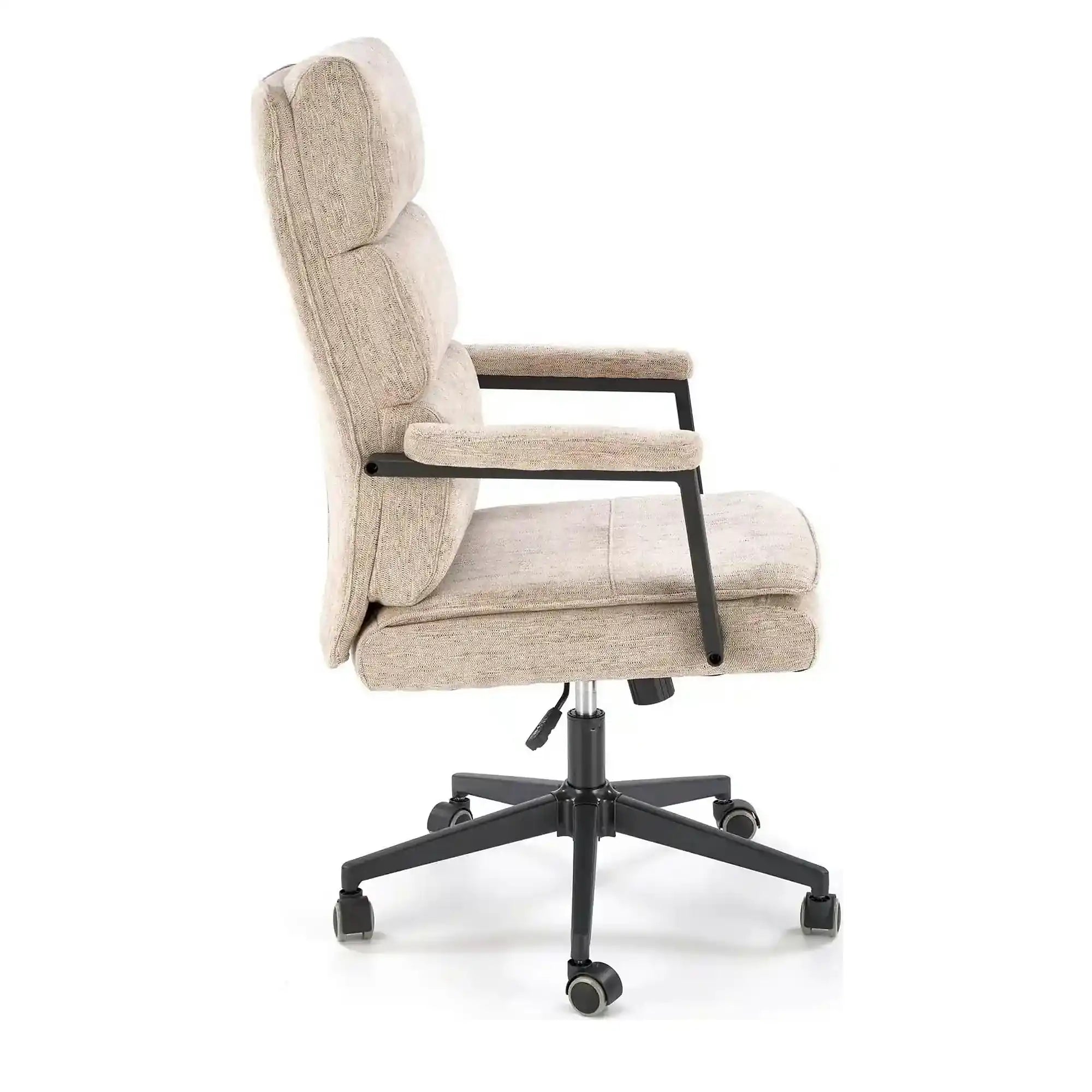 Scaun birou ADRIANO, bej, stofa clasica - Odin 28, 65x70x104/110 cm