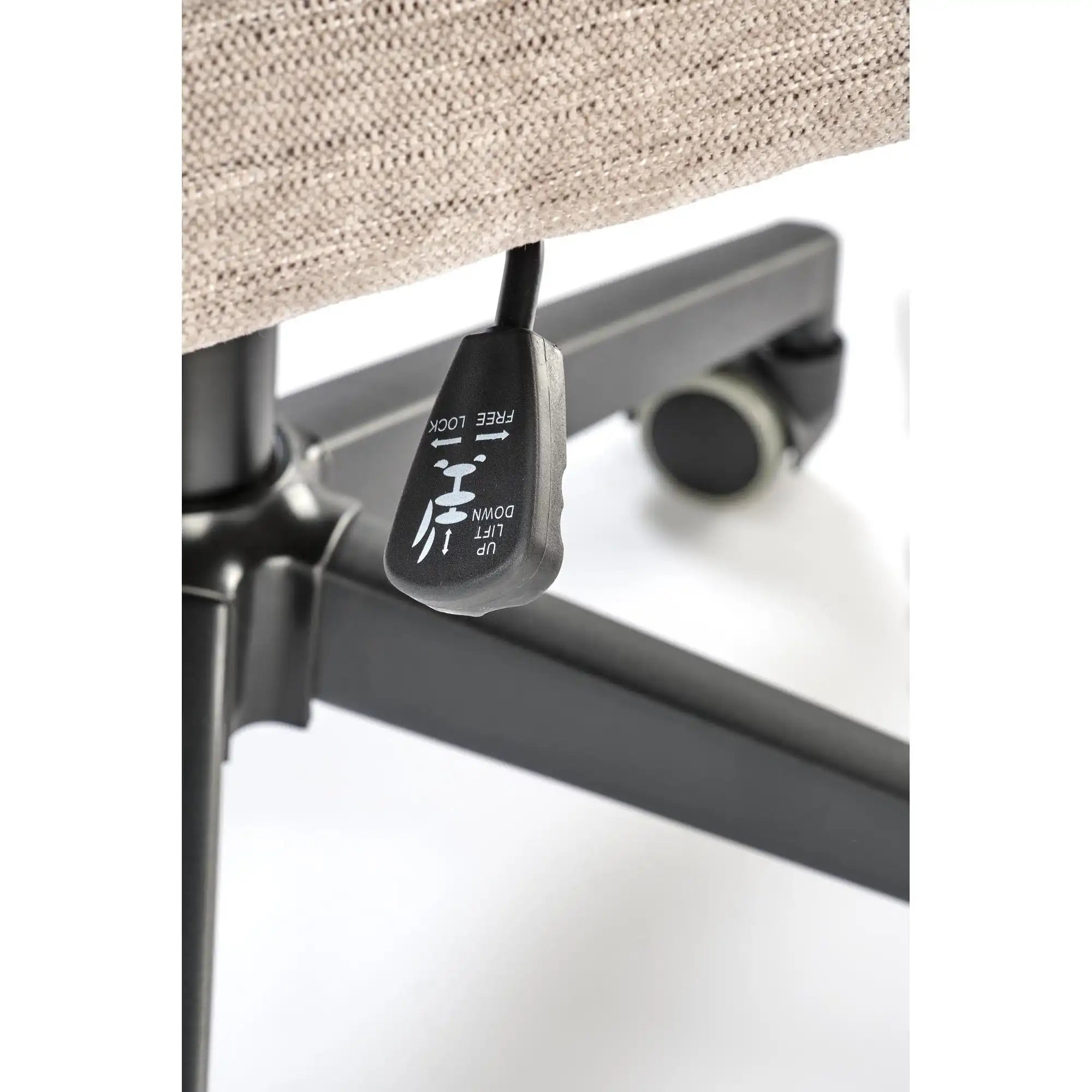 Scaun birou ADRIANO, bej, stofa clasica - Odin 28, 65x70x104/110 cm