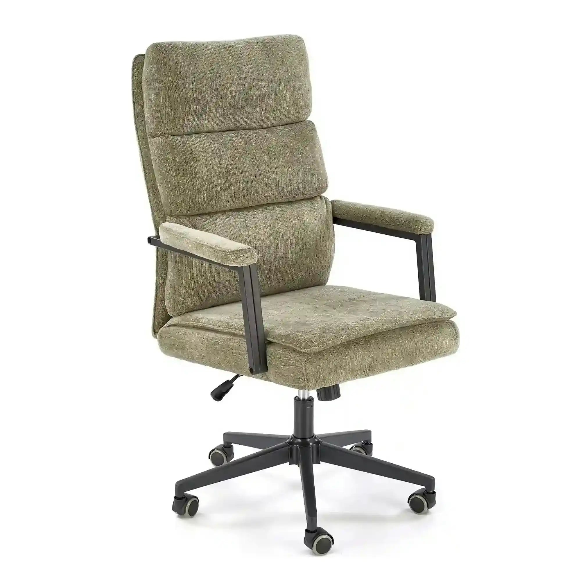 Scaun birou ADRIANO, verde olive, stofa clasica - Odin 77, 65x70x104/110 cm