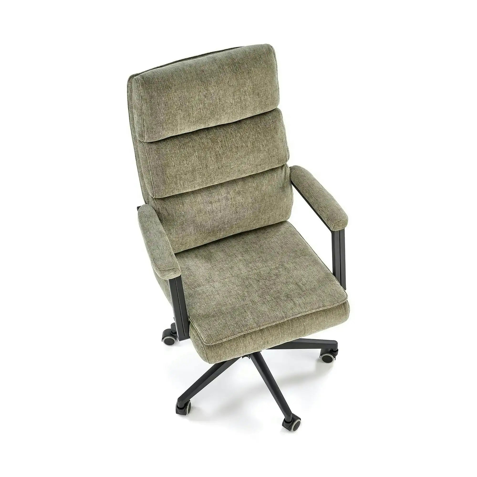Scaun birou ADRIANO, verde olive, stofa clasica - Odin 77, 65x70x104/110 cm