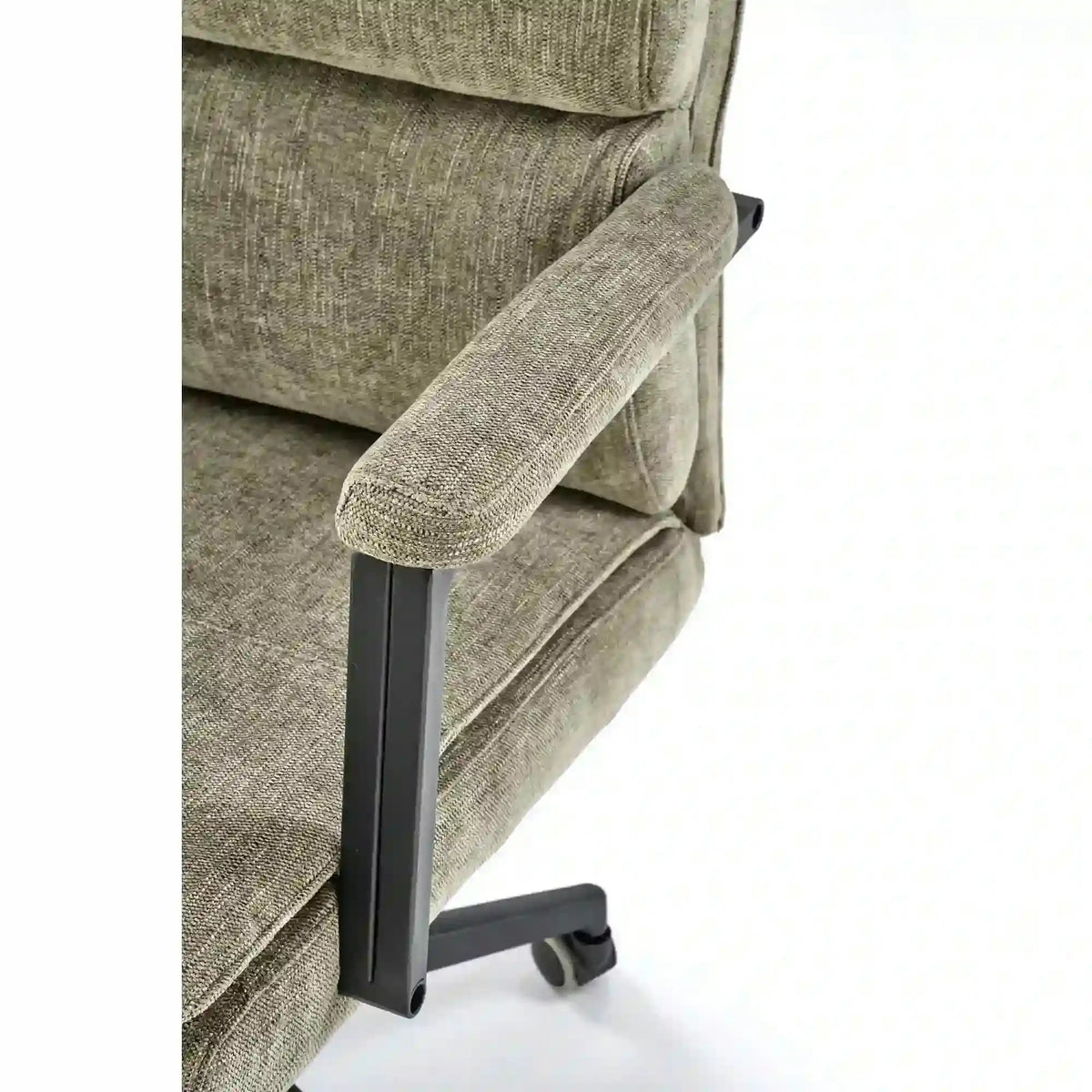 Scaun birou ADRIANO, verde olive, stofa clasica - Odin 77, 65x70x104/110 cm
