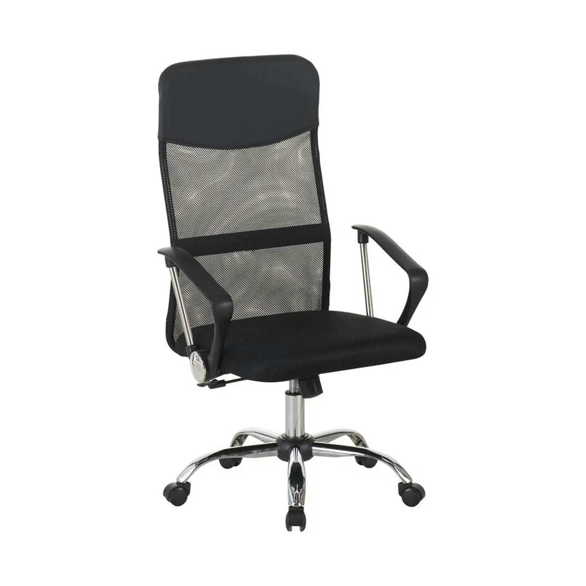 Scaun birou ALEX, negru, stofa/plasa, 60x61x107/117 cm