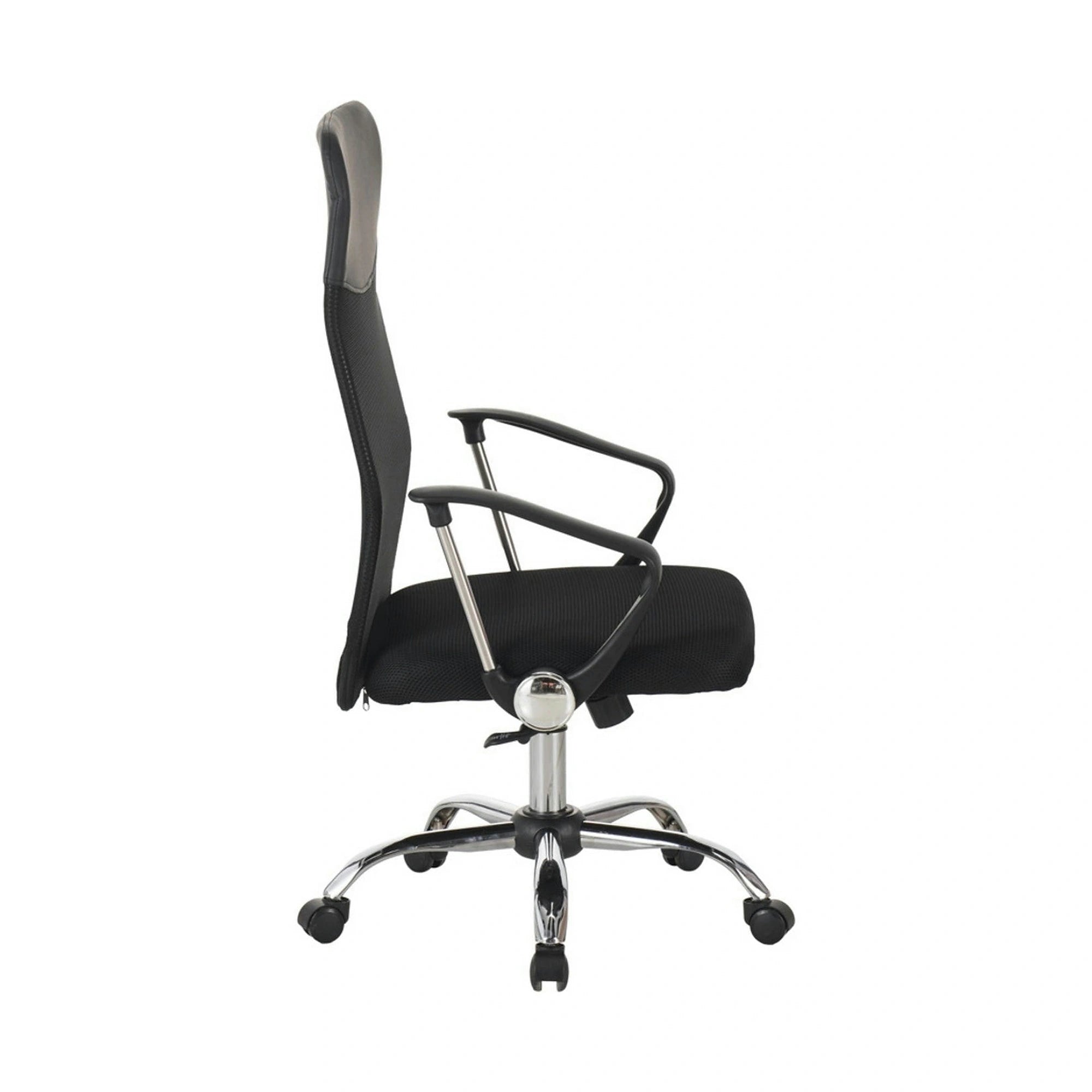 Scaun birou ALEX, negru, stofa/plasa, 60x61x107/117 cm
