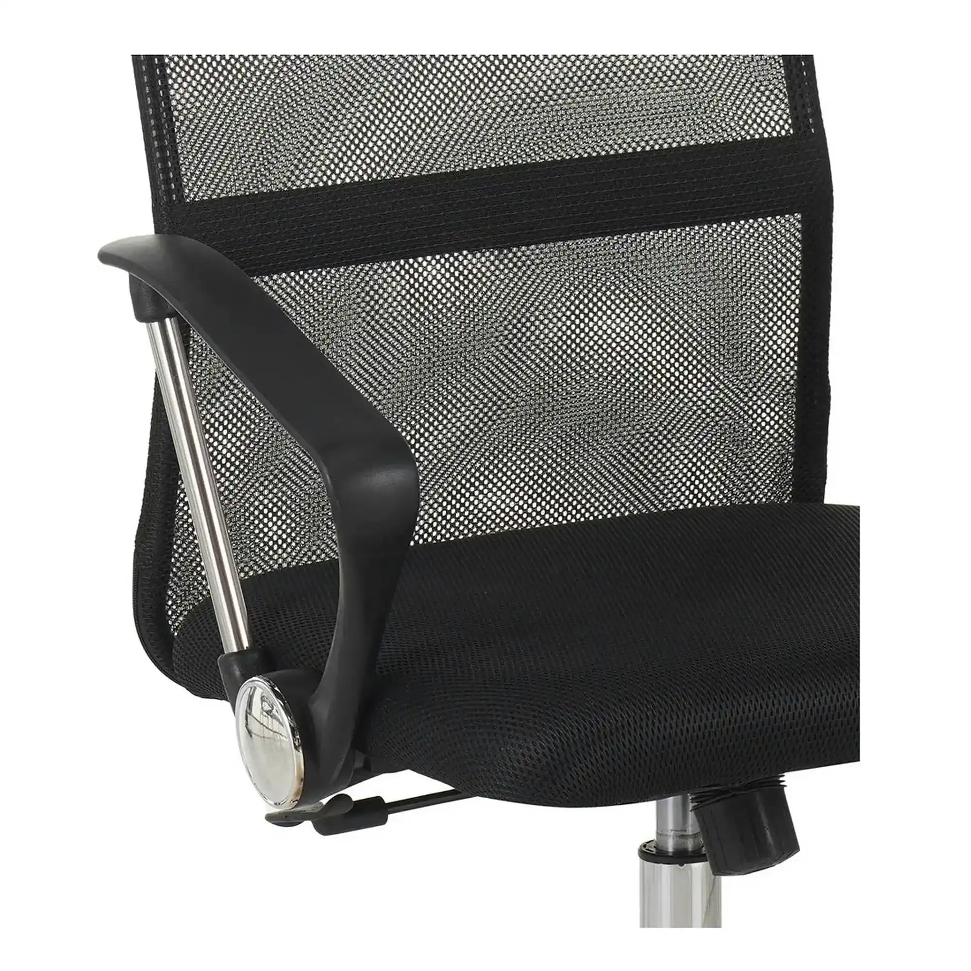 Scaun birou ALEX, negru, stofa/plasa, 60x61x107/117 cm