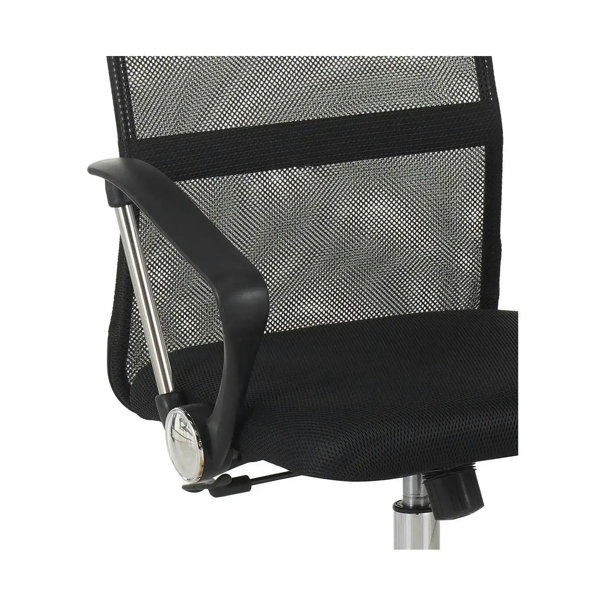 Scaun birou ALEX, negru, stofa/plasa, 60x61x107/117 cm