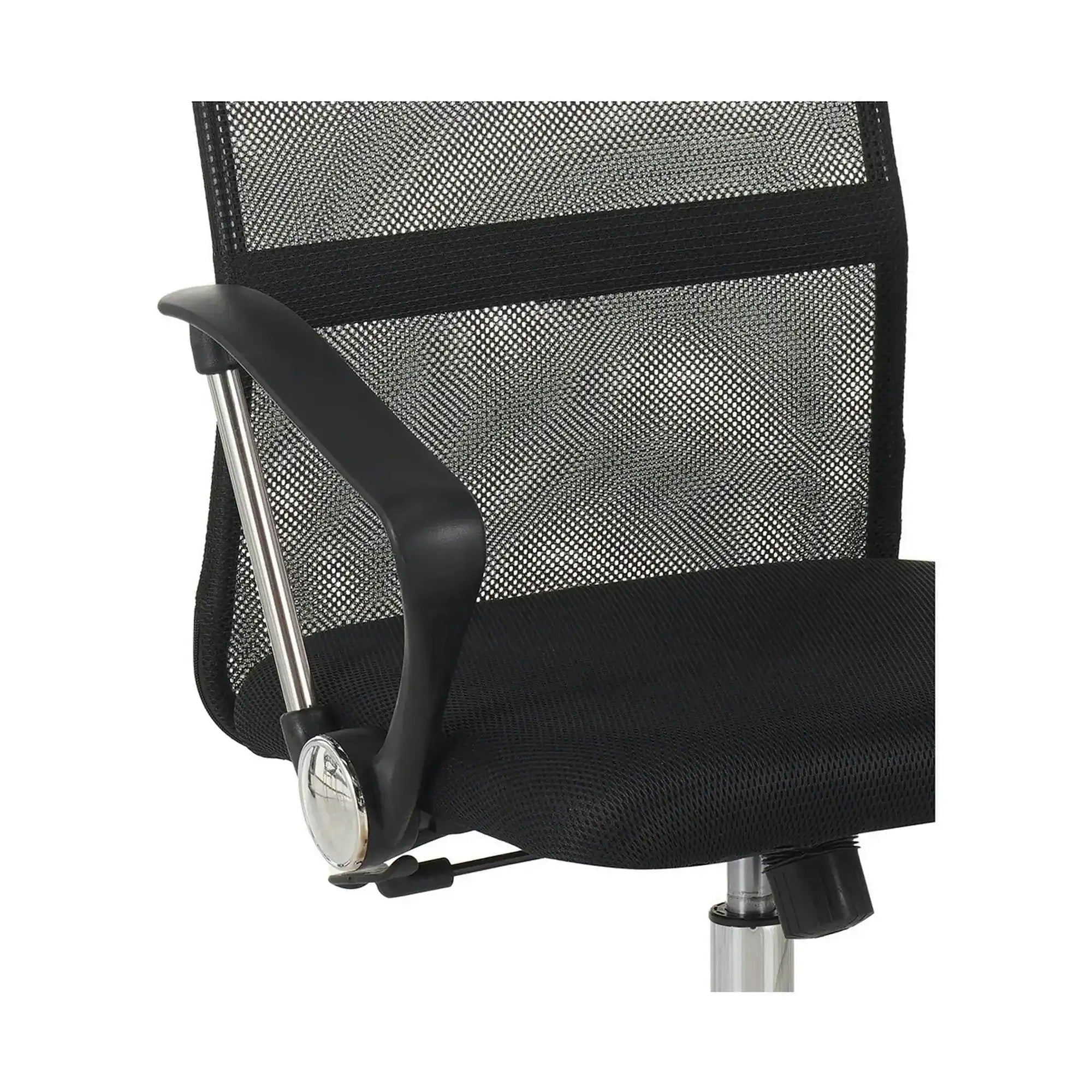 Scaun birou ALEX, negru, stofa/plasa, 60x61x107/117 cm