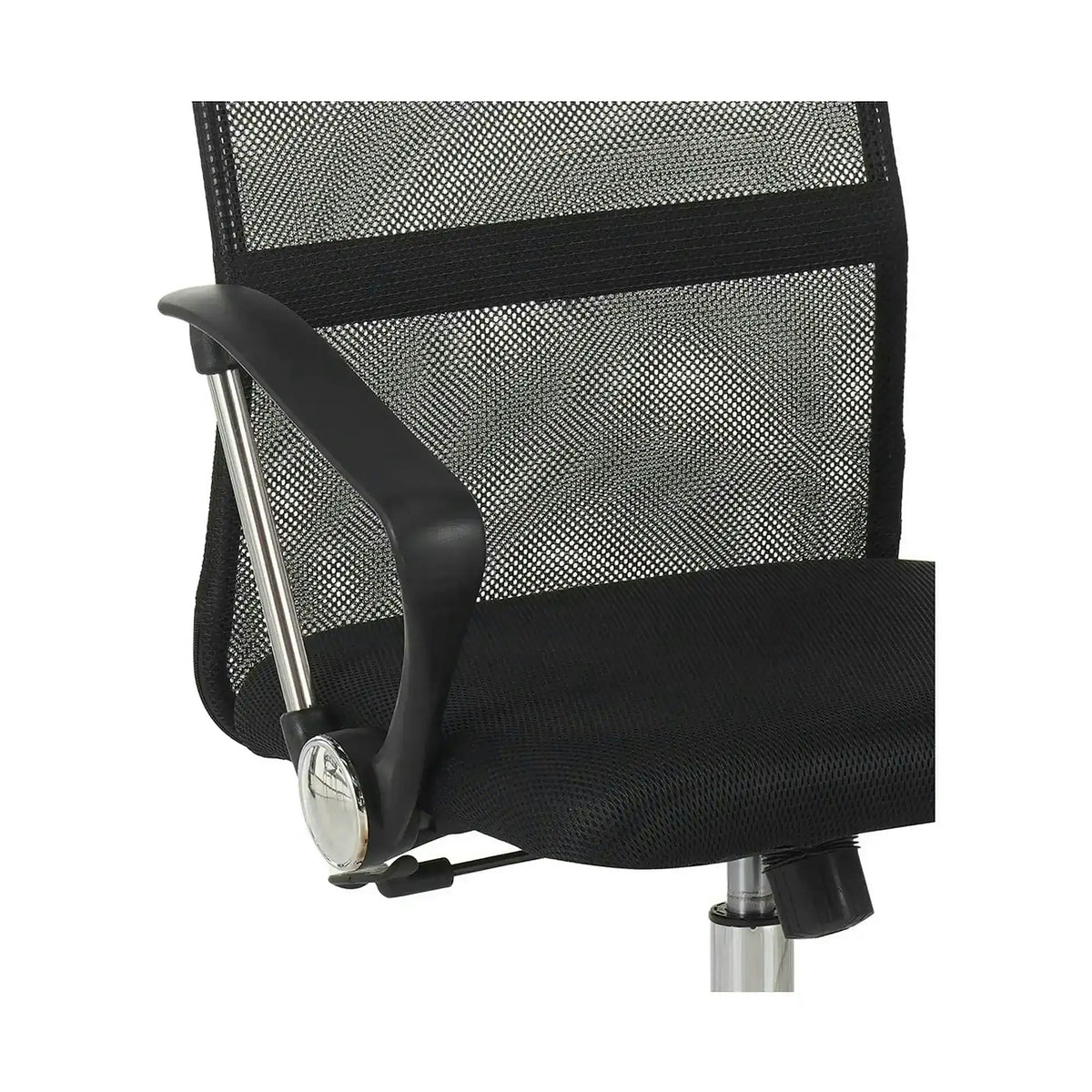 Scaun birou ALEX, negru, stofa/plasa, 60x61x107/117 cm