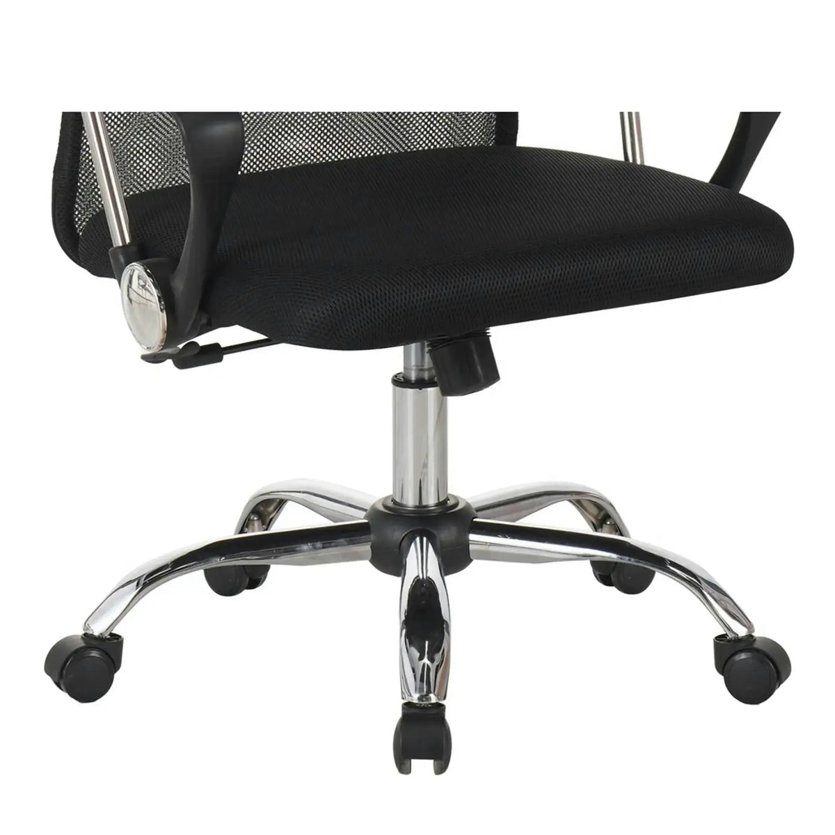 Scaun birou ALEX, negru, stofa/plasa, 60x61x107/117 cm