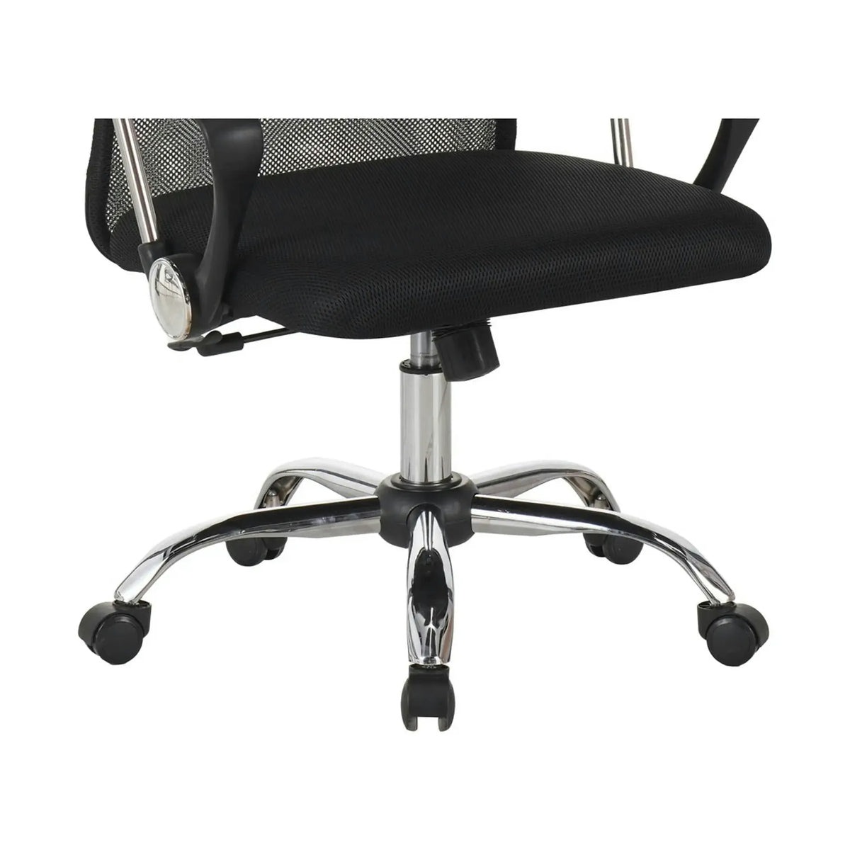 Scaun birou ALEX, negru, stofa/plasa, 60x61x107/117 cm