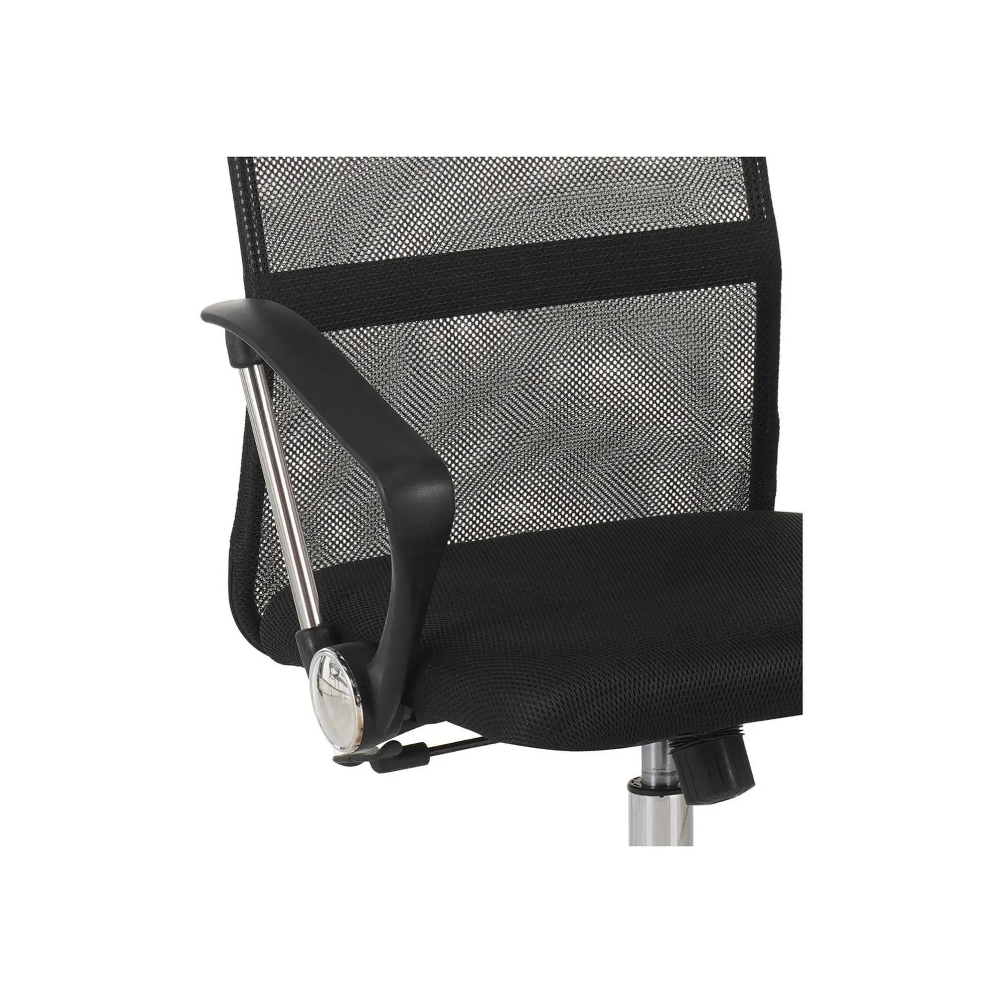 Scaun birou ALEX, negru, stofa/plasa, 60x61x107/117 cm