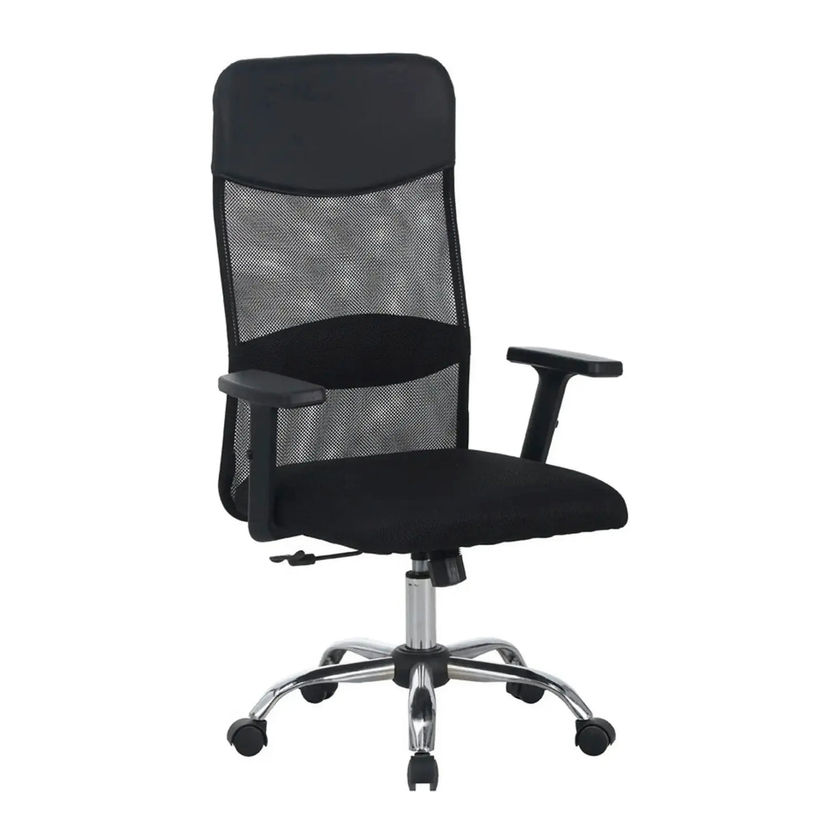 Scaun birou ALEX, negru, stofa/plasa, 68x61x108/118 cm