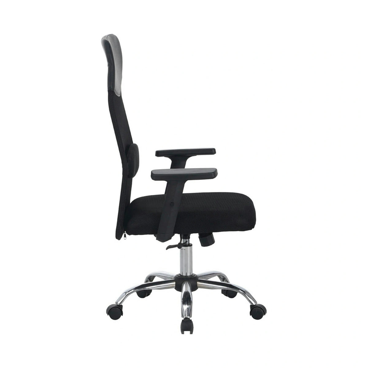 Scaun birou ALEX, negru, stofa/plasa, 68x61x108/118 cm