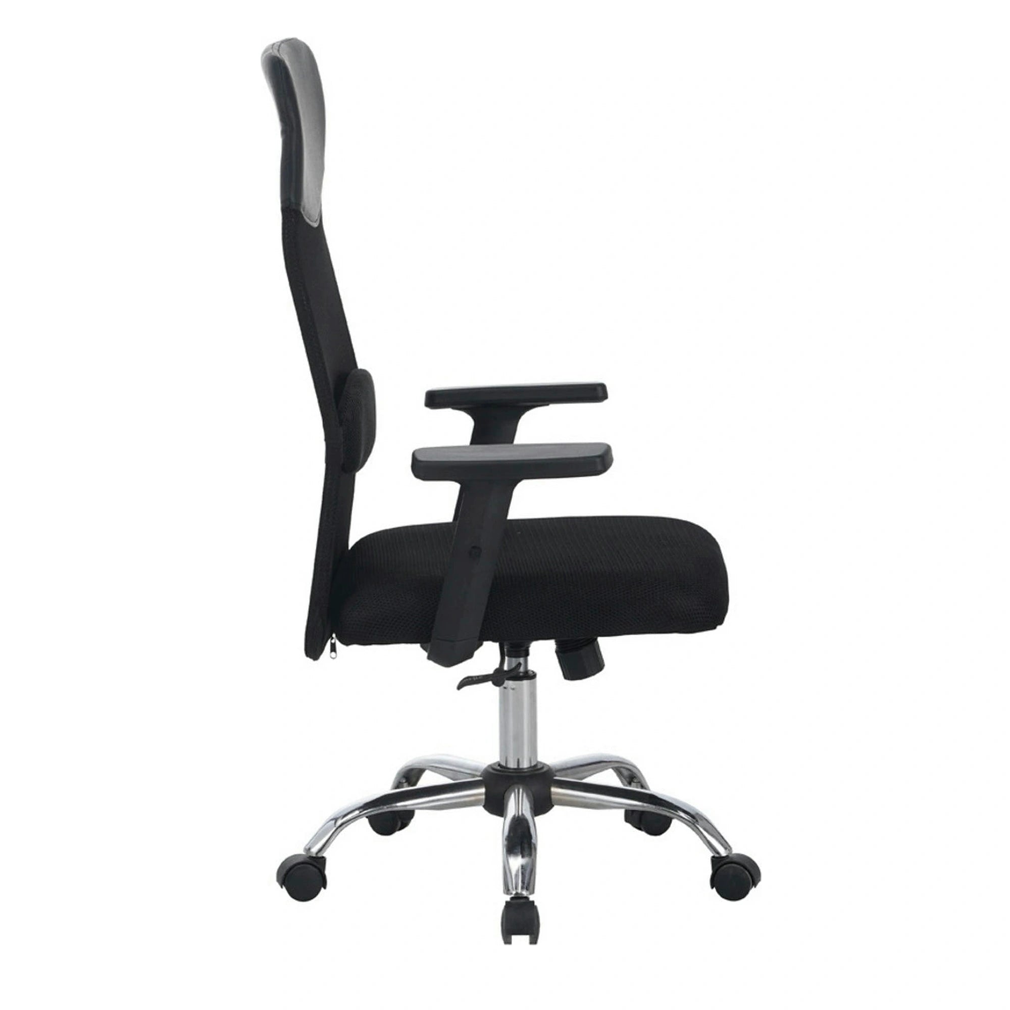 Scaun birou ALEX, negru, stofa/plasa, 68x61x108/118 cm