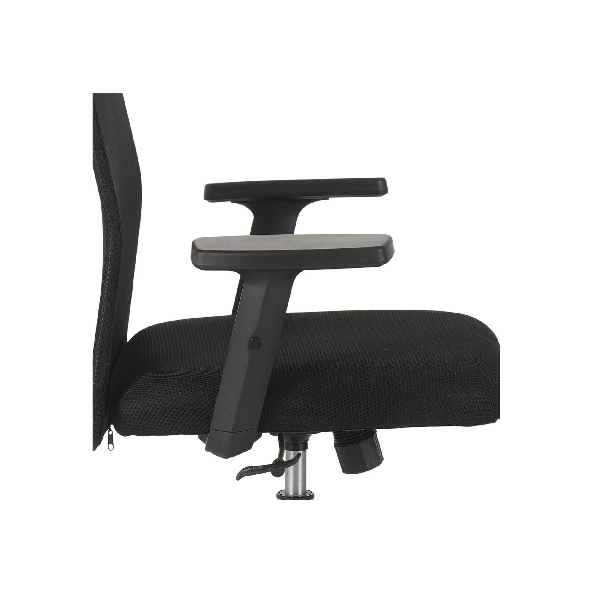 Scaun birou ALEX, negru, stofa/plasa, 68x61x108/118 cm