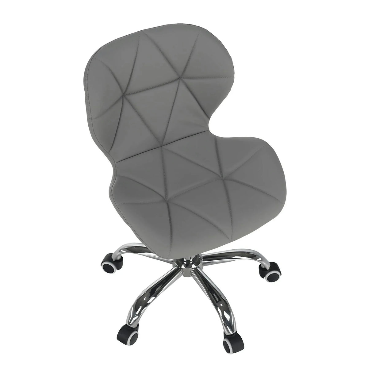 Scaun birou ARGUS NEW, gri/crom, piele ecologica/metal, 47x56x73/84 cm