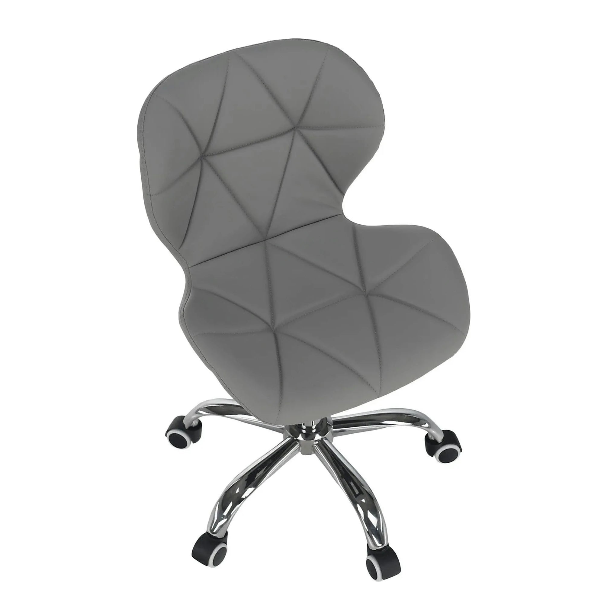 Scaun birou ARGUS NEW, gri/crom, piele ecologica/metal, 47x56x73/84 cm