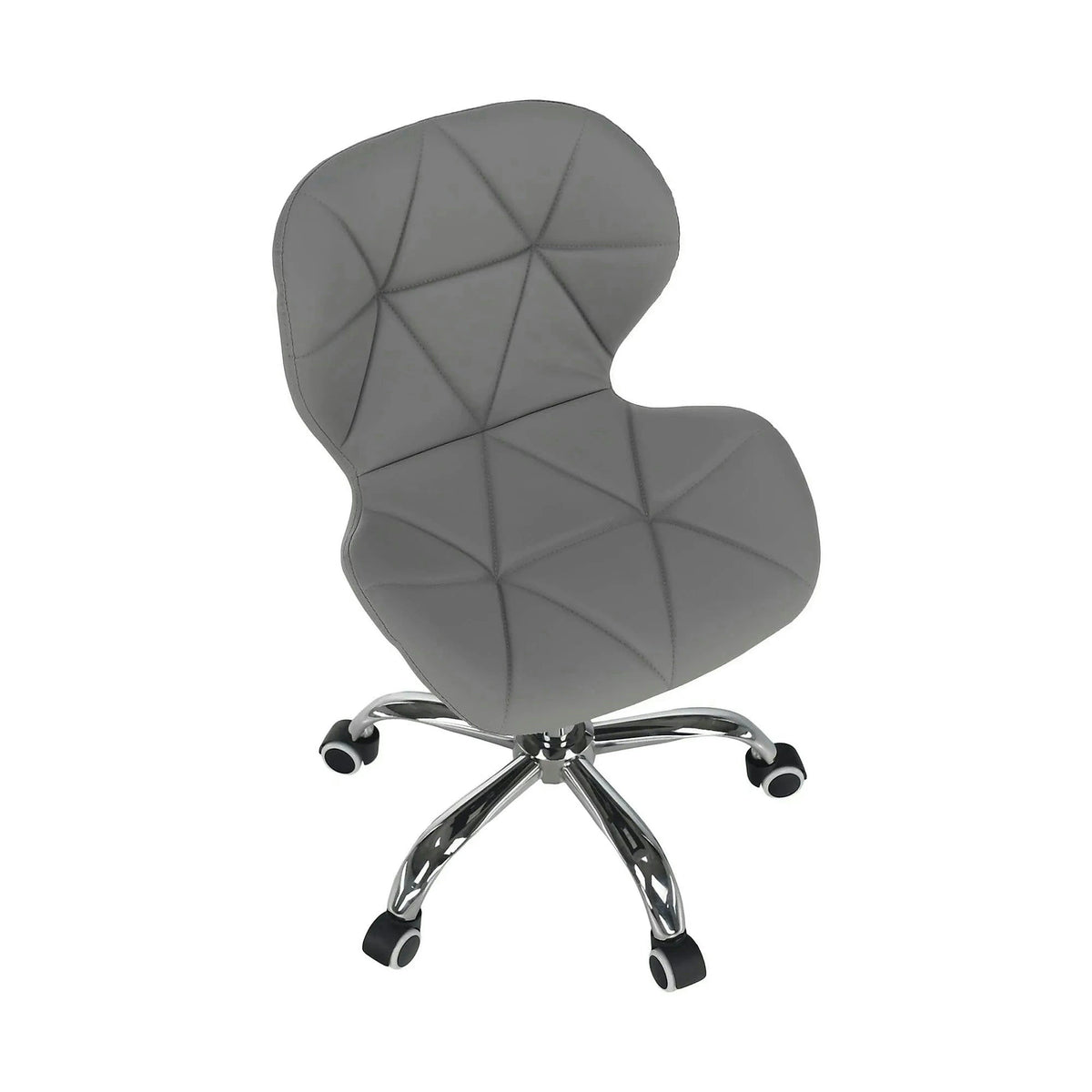 Scaun birou ARGUS NEW, gri/crom, piele ecologica/metal, 47x56x73/84 cm