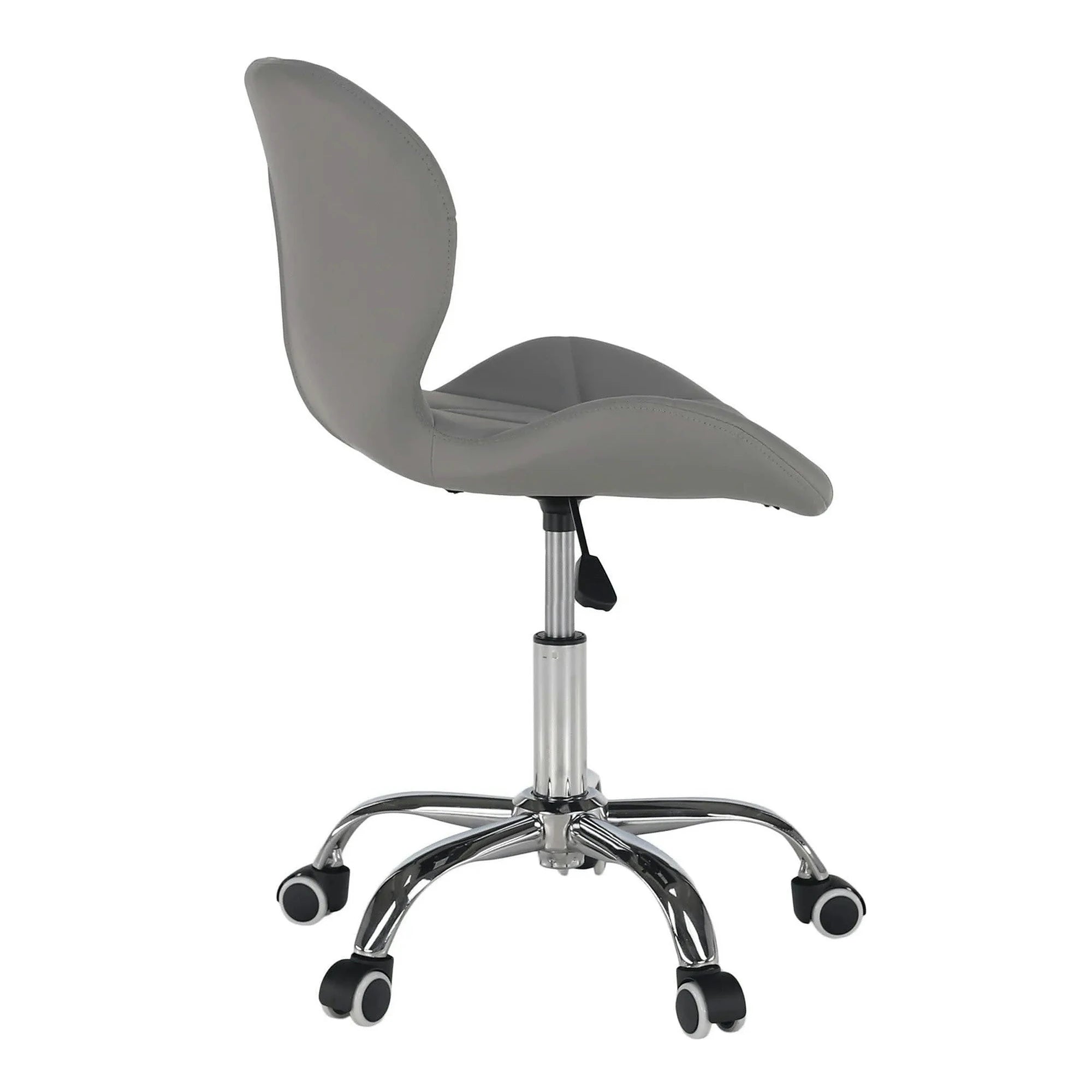 Scaun birou ARGUS NEW, gri/crom, piele ecologica/metal, 47x56x73/84 cm