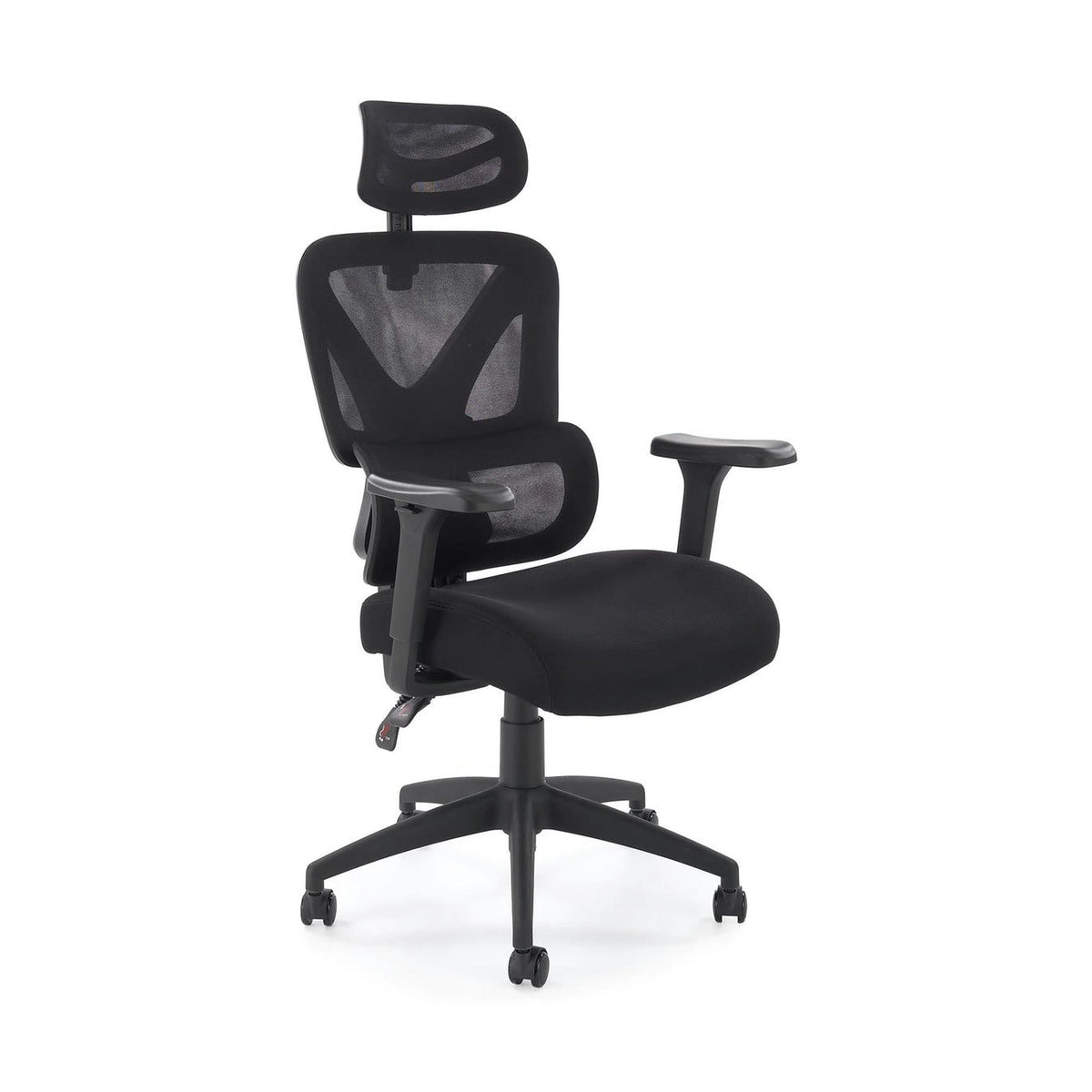 Scaun birou ASTRAL, negru, stofa clasica/plasa, 66x71x123-130 cm